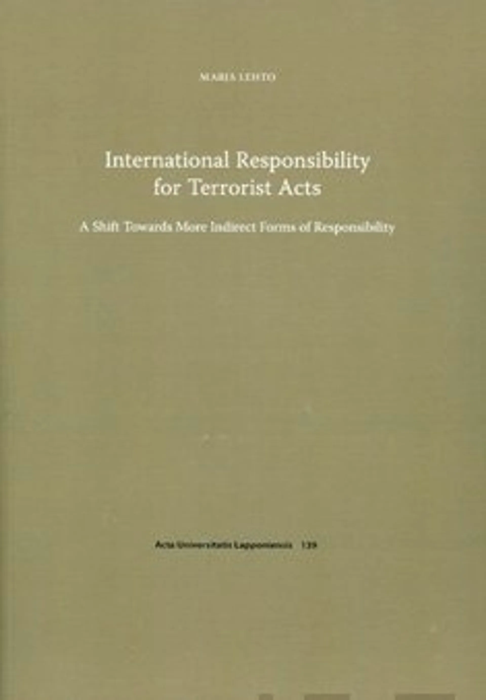 International responsibility for terrorist acts