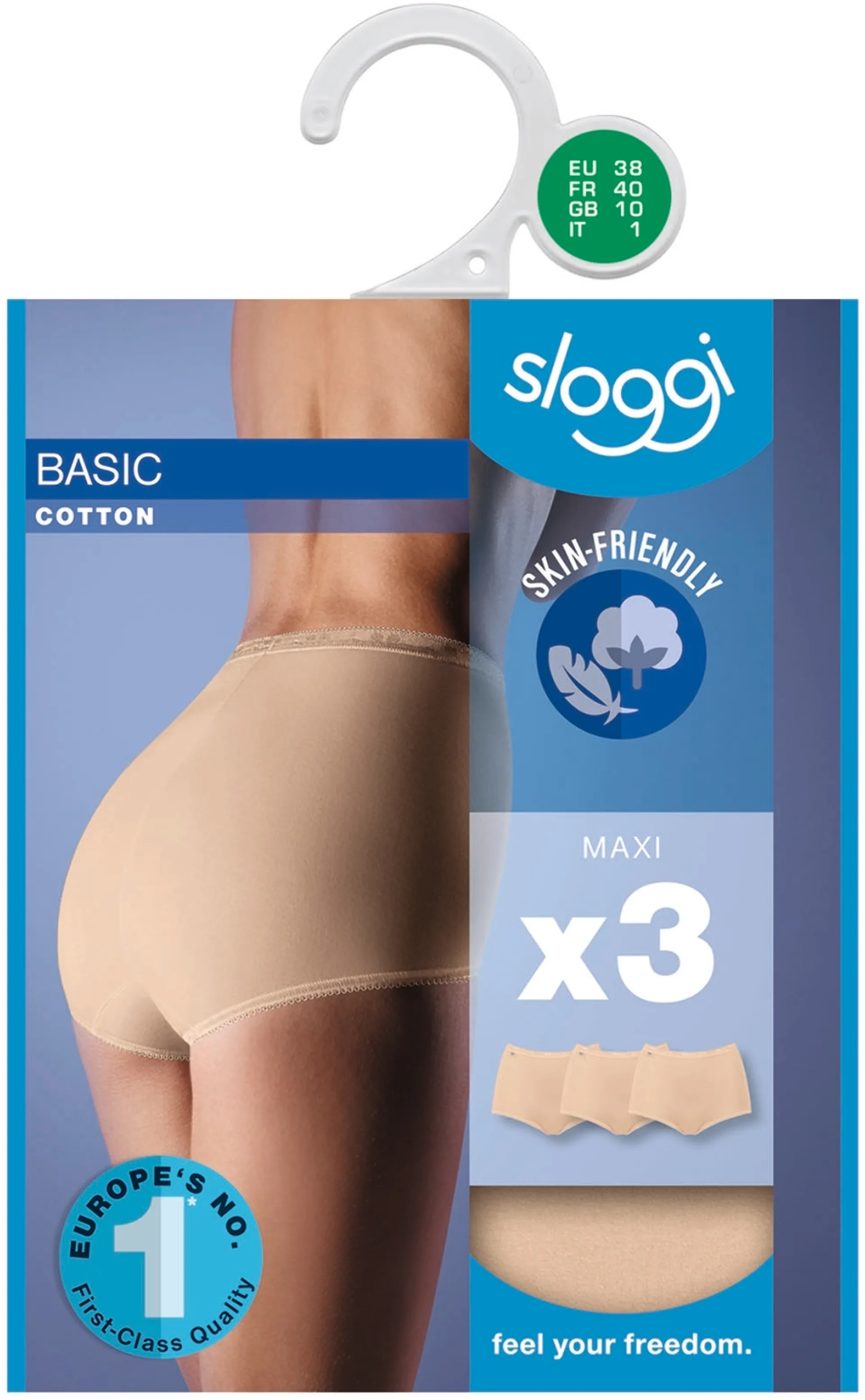Sloggi Maxi Basic naisten alushousut 3-pack - Skin - 2