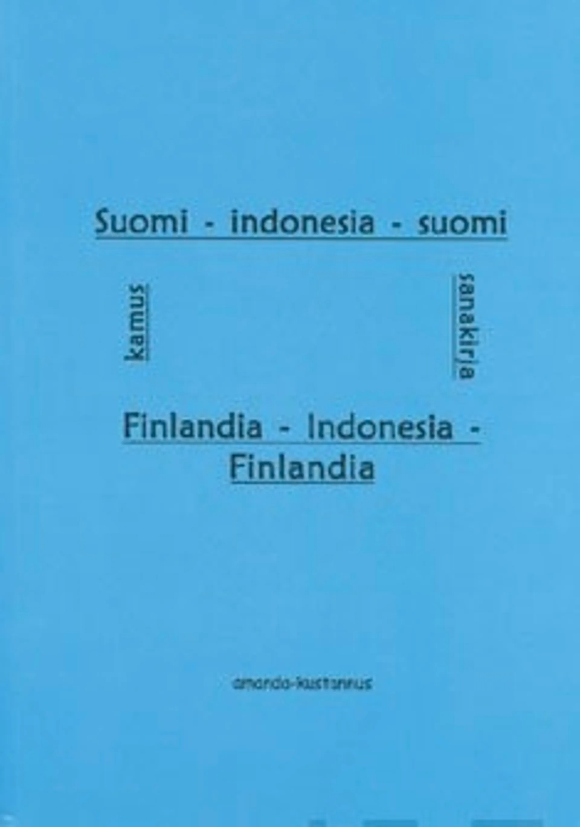 Suomi-indonesia-suomi sanakirja