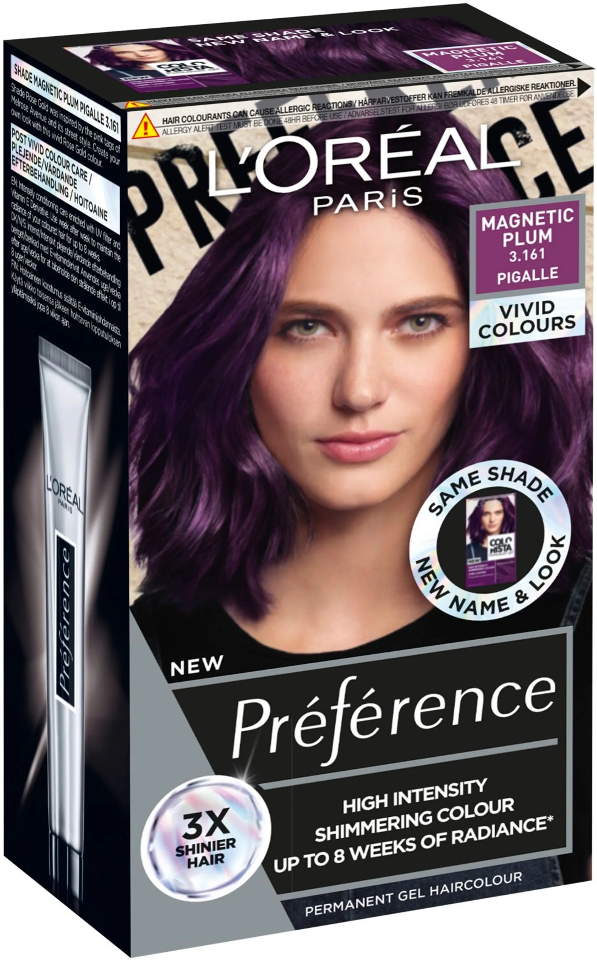 L'Oréal Paris Préférence Vivid Colours Magnetic Plum intensiivinen kestoväri 1kpl - 1