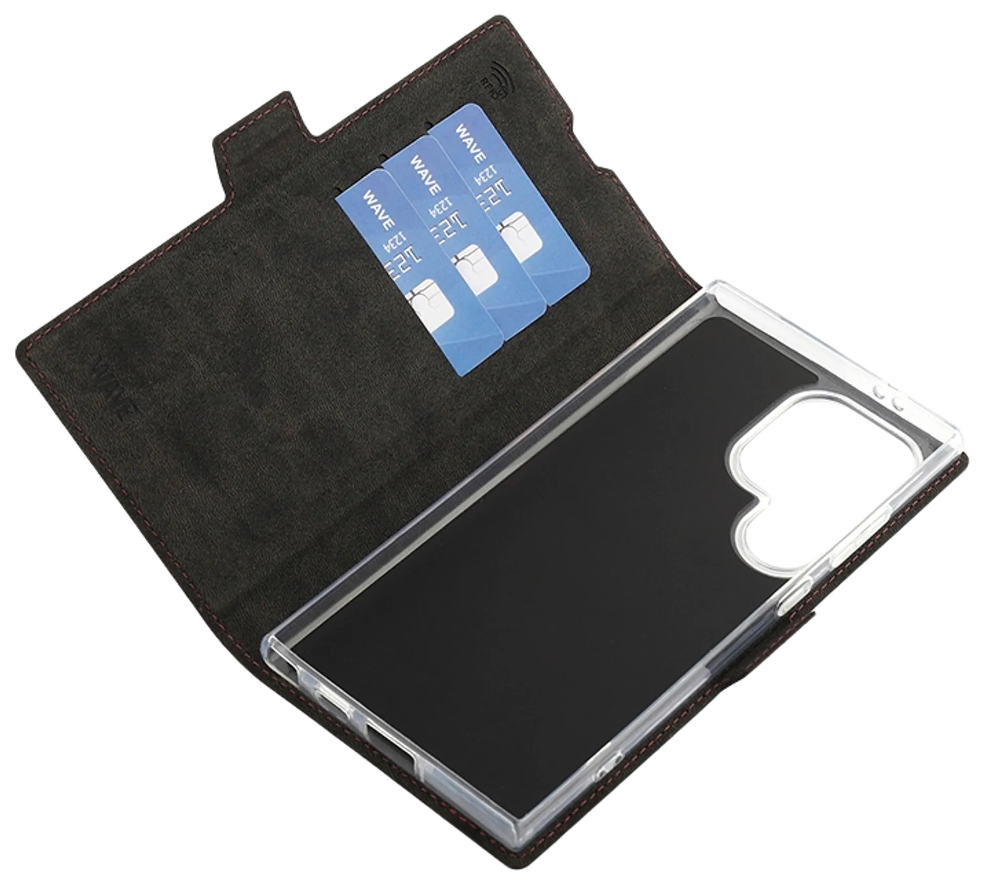 Wave Book Case, Samsung Galaxy S24 Ultra, Smoky Sangria - 4
