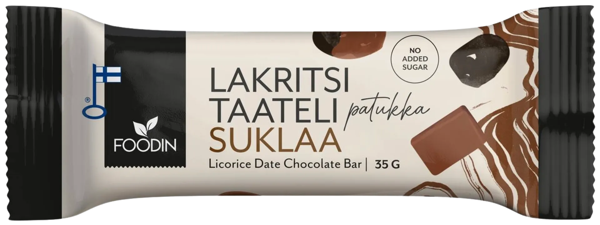 Foodin Lakritsitaatelipatukka Suklaa 35g