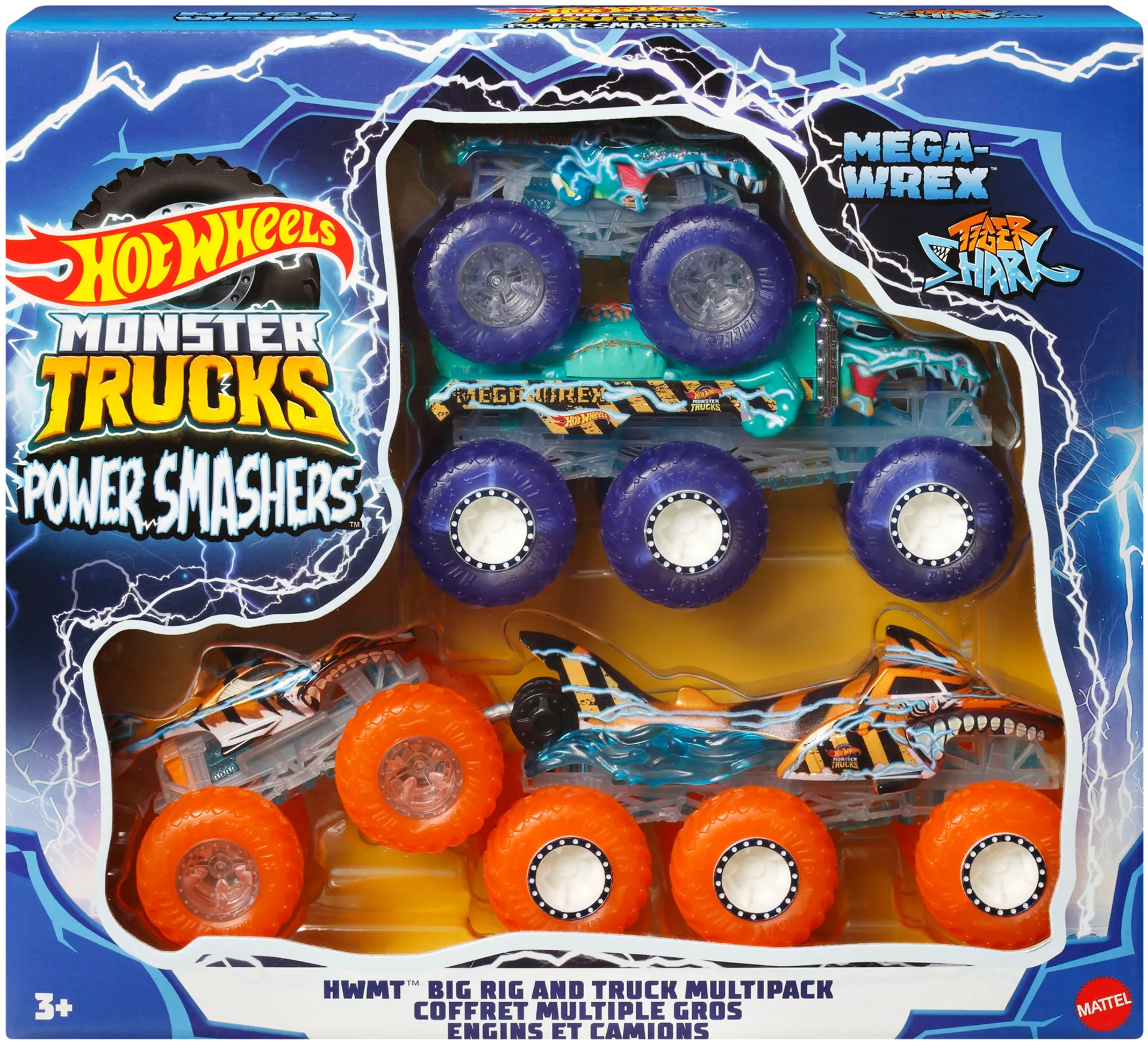 Hot Wheels Monster Trucks Power Smashers -monipakkaus - 5