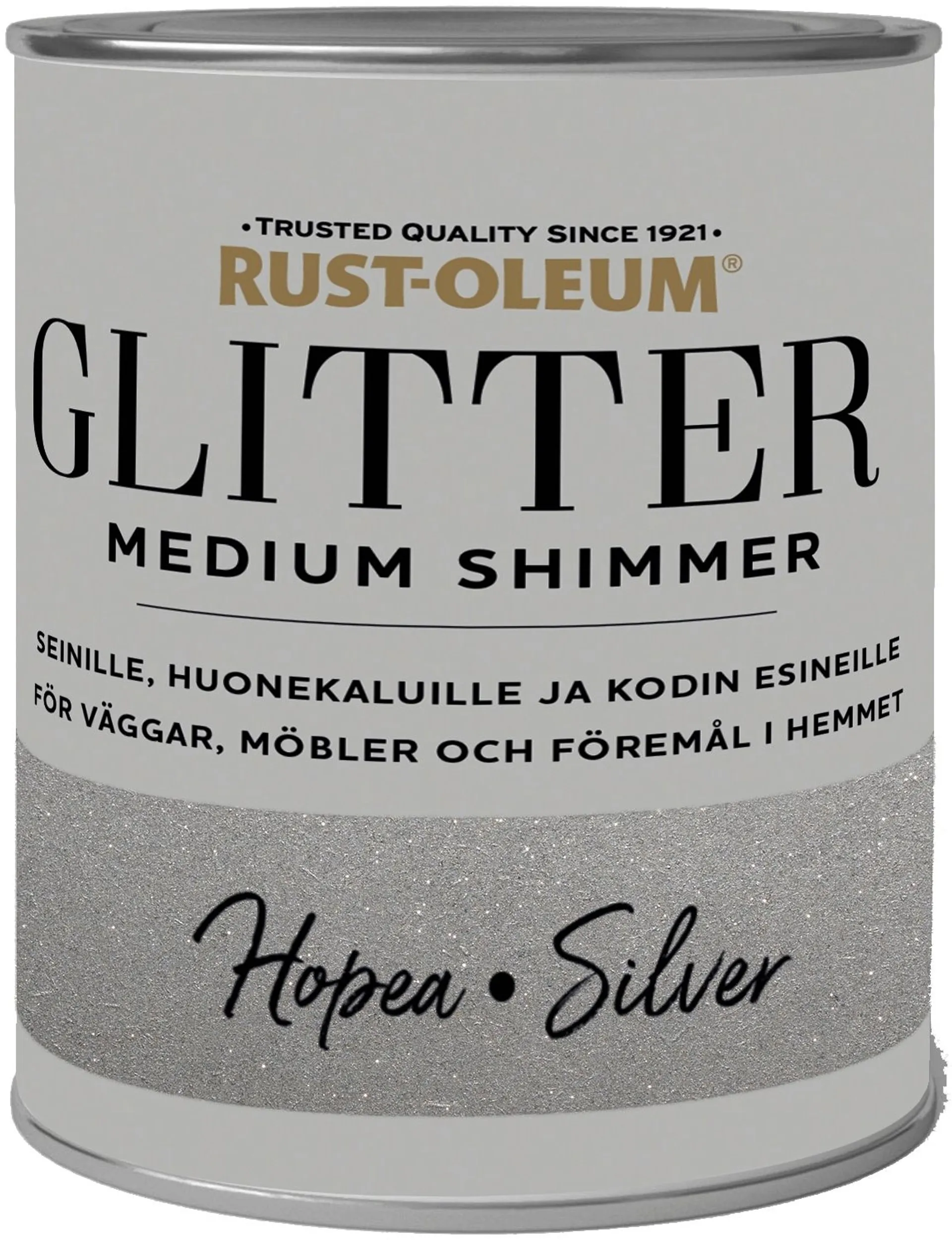 Rust-Oleum GlitterMedium shimmer 750ML Silver Seinämaali - 1
