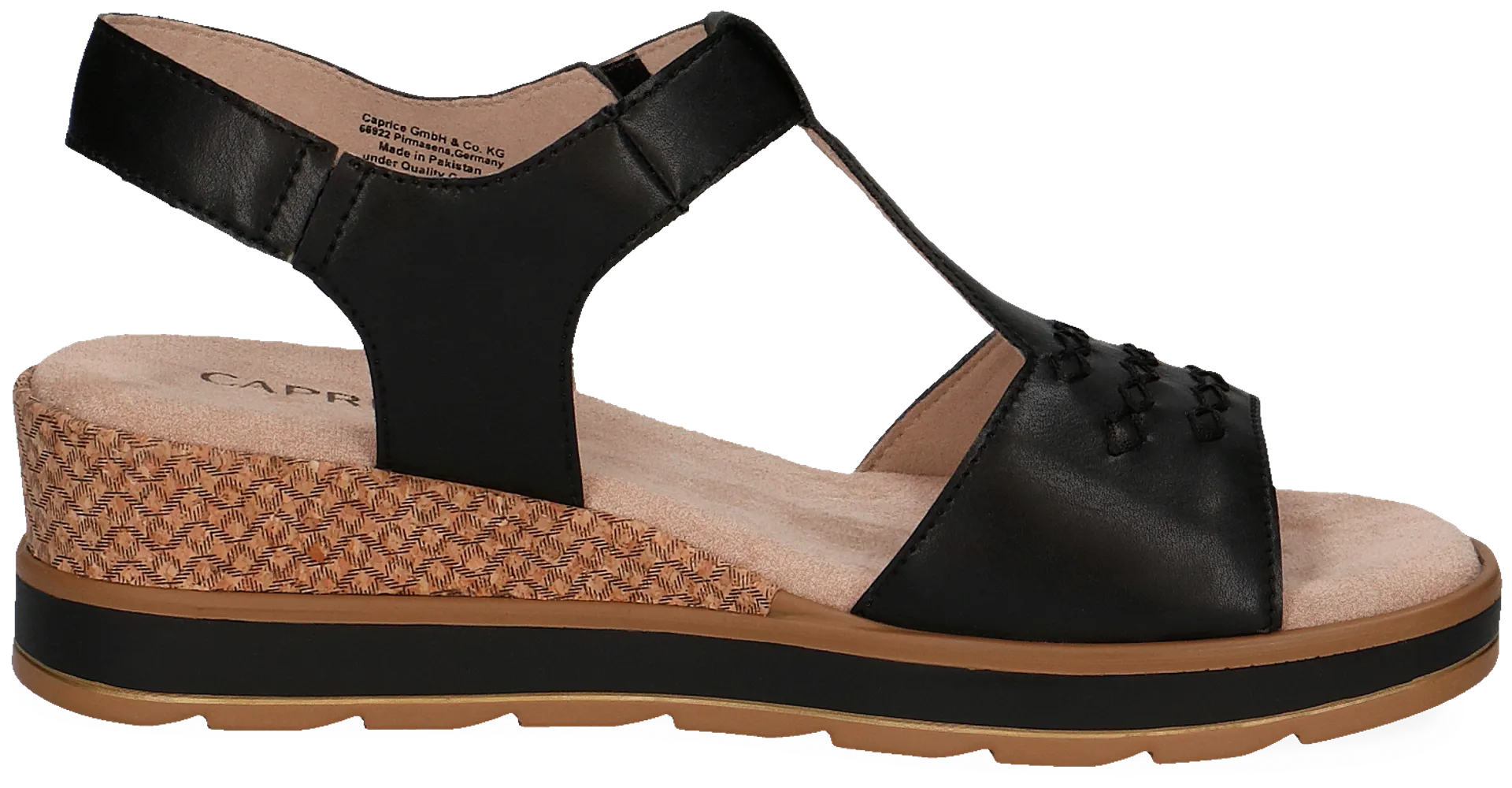 Caprice naisten sandaali - Black Nappa - 1