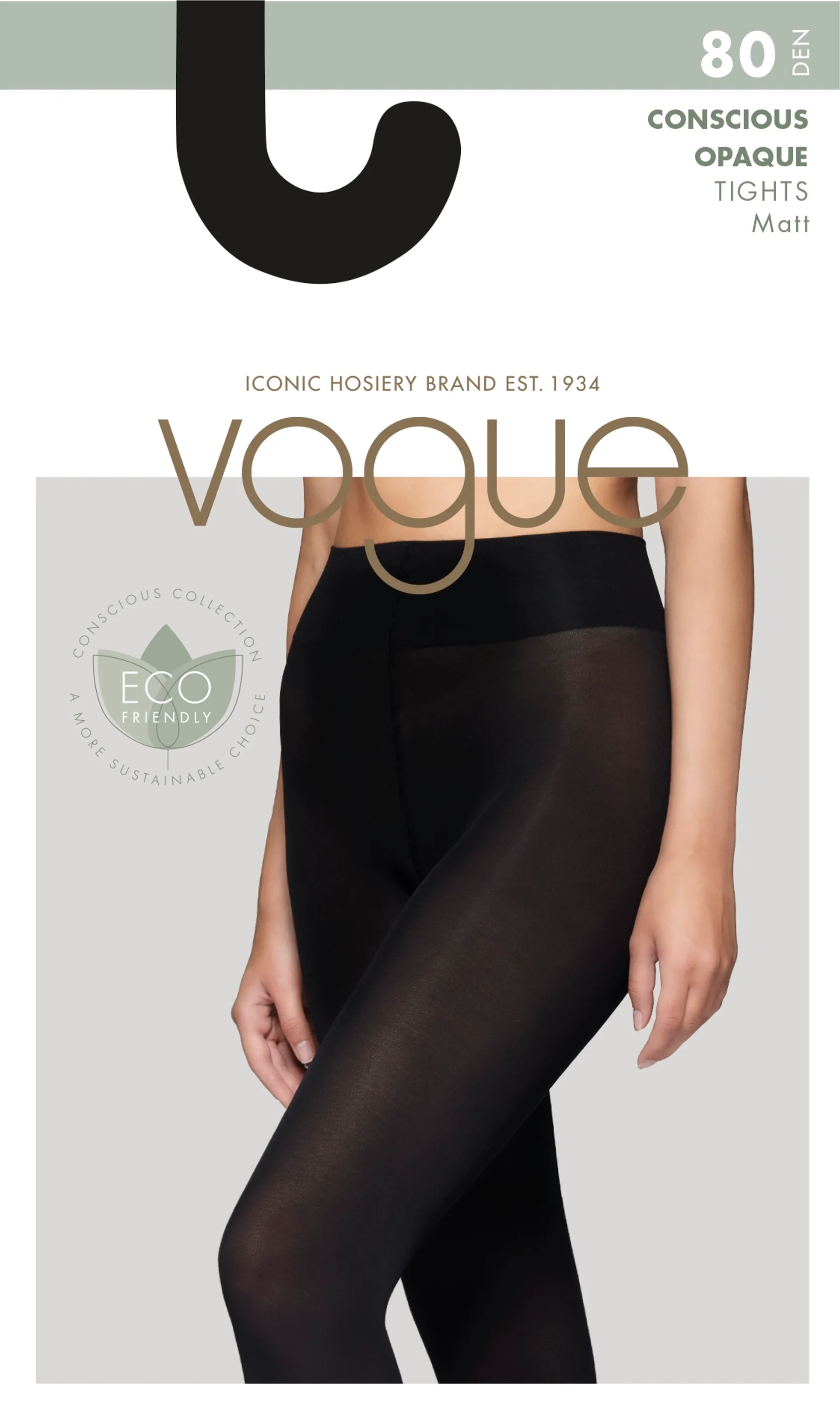 Vogue Concious Opaque sukkahousut 80 den - BLACK - 1