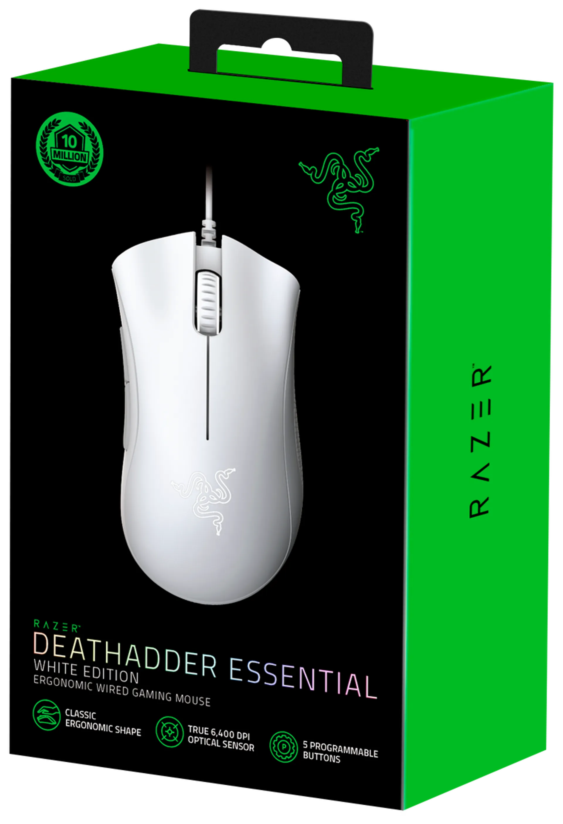 Razer Deathadder Essential pelihiiri valkoinen - 4