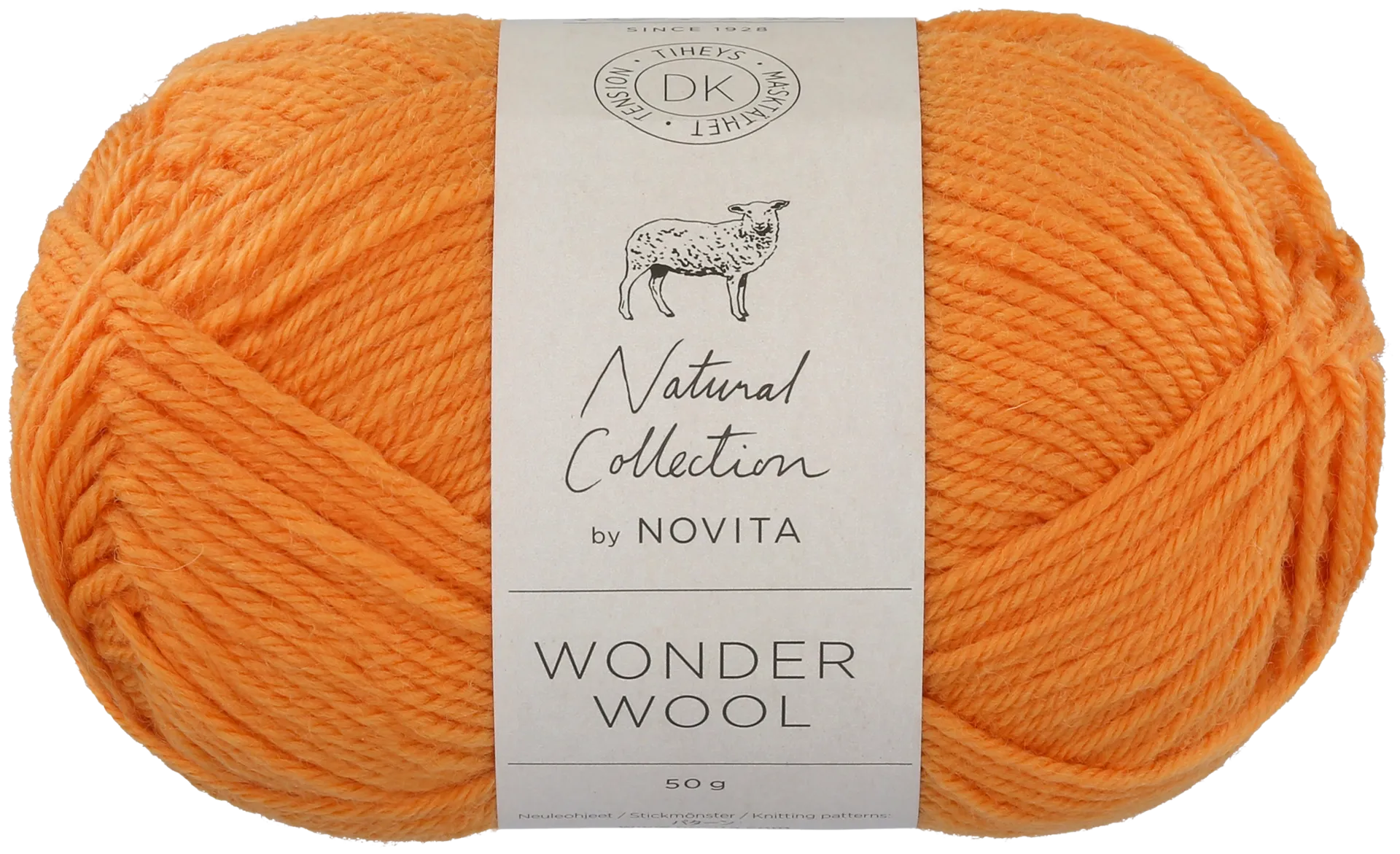 Novita lanka Wonder Wool DK 50 g appelsiini 017 - 1