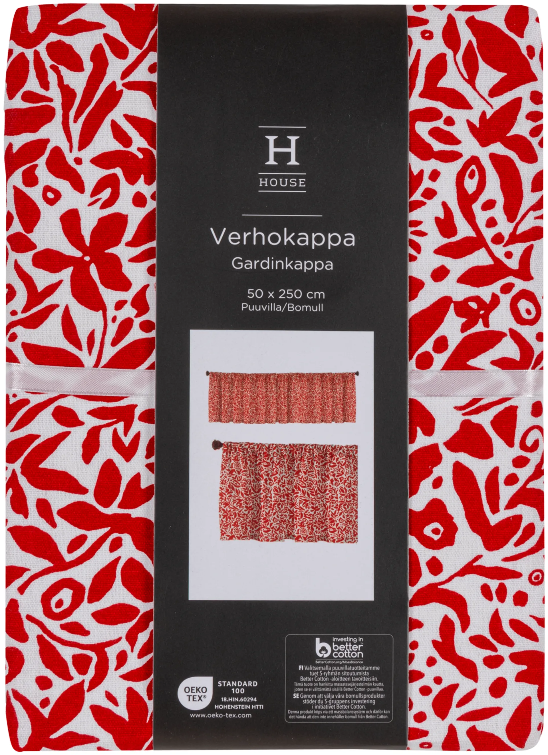 House verhokappa Takapiha 250x50 cm PatternLab, punainen - 3