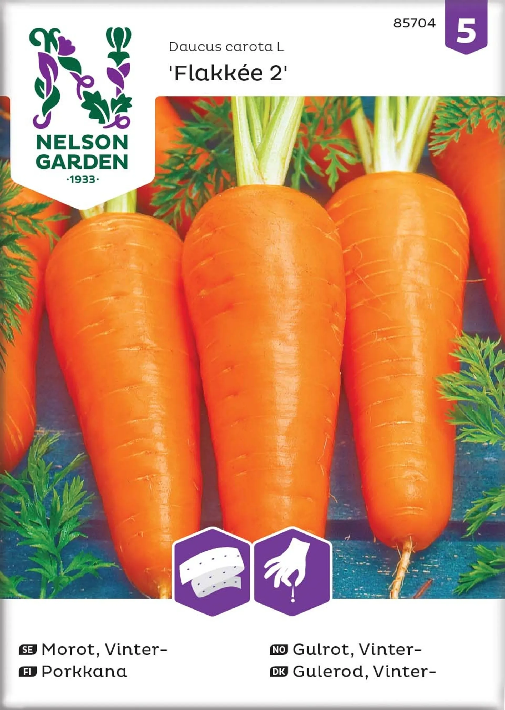 Nelson Garden Siemen Porkkana, Flakkée 2, kylvönauha