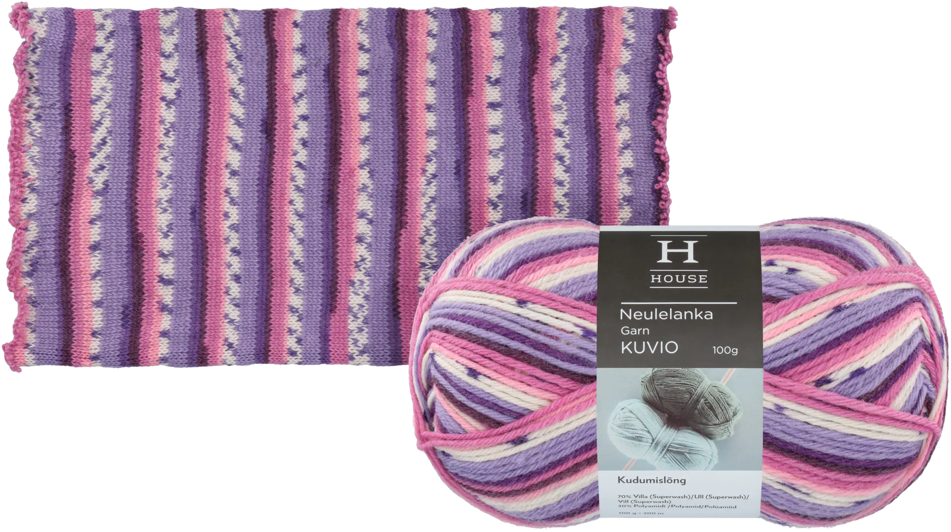 House lanka villasekoite Kuvio 100 g Lilac/pink/white 82456 - 3