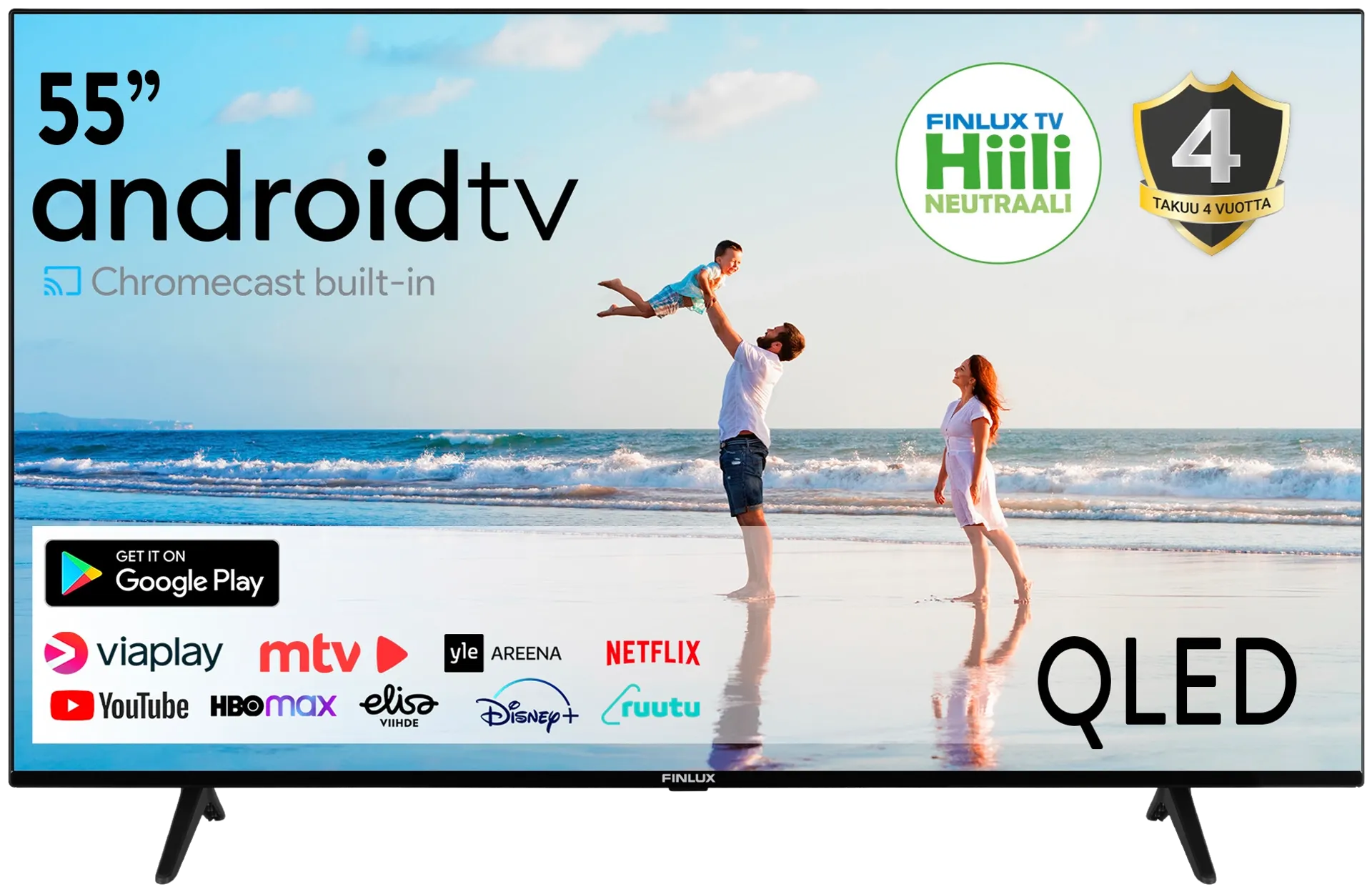 Finlux 55" 4K UHD QLED Android TV 55G10ESMI - 3
