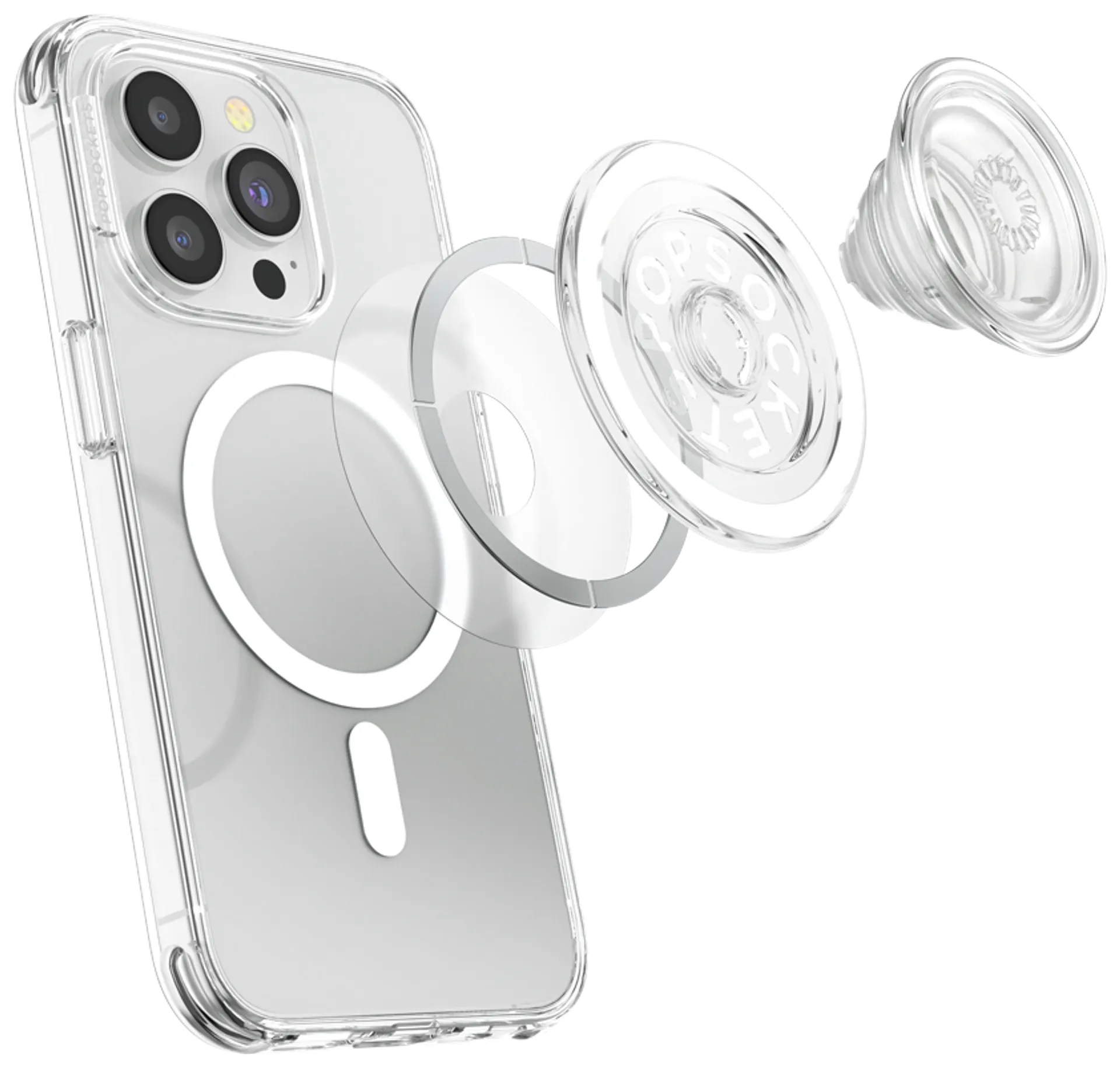 Popsockets puhelinpidike PopGrip Magsafe Clear - 11