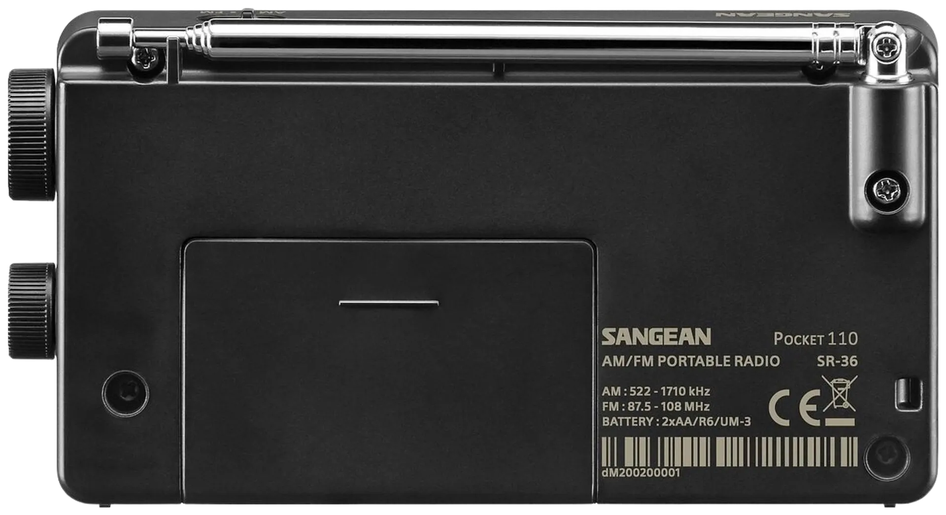 Sangean taskuradio SR-36 musta - 3