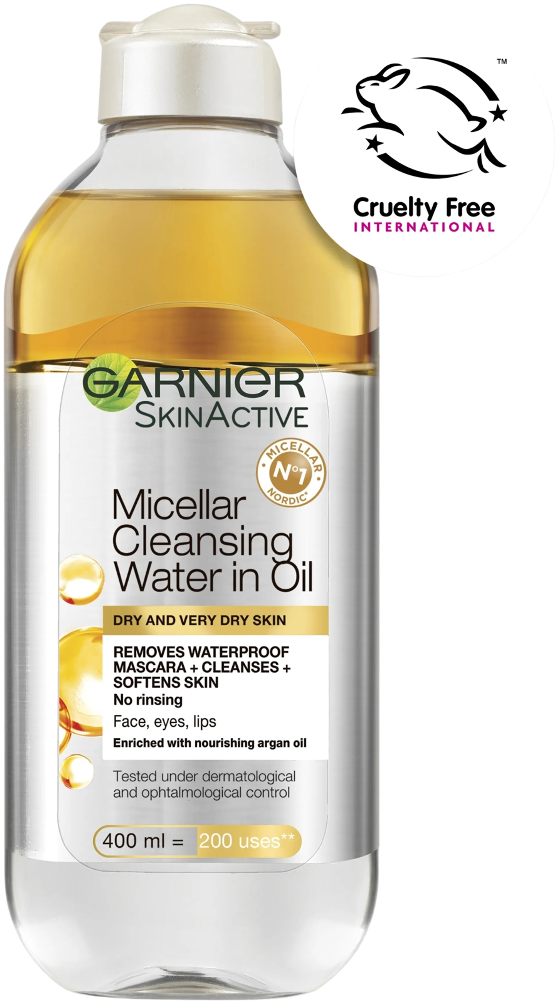 Garnier Skin Active Micellar Oil öljyjä sisältävä puhdistusvesi 400ml - 2