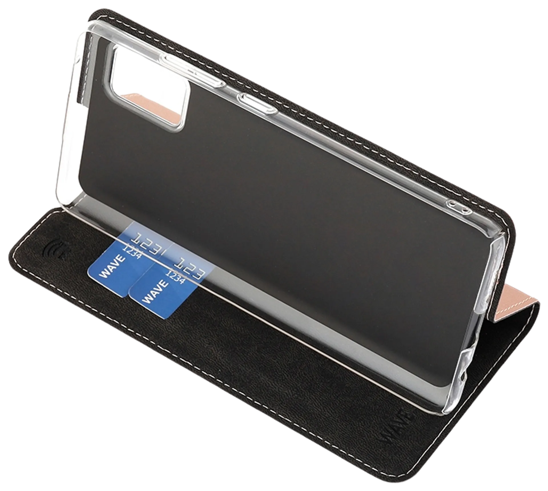 Wave Book Case, Samsung Galaxy A51 5G, Ruusukulta - 5