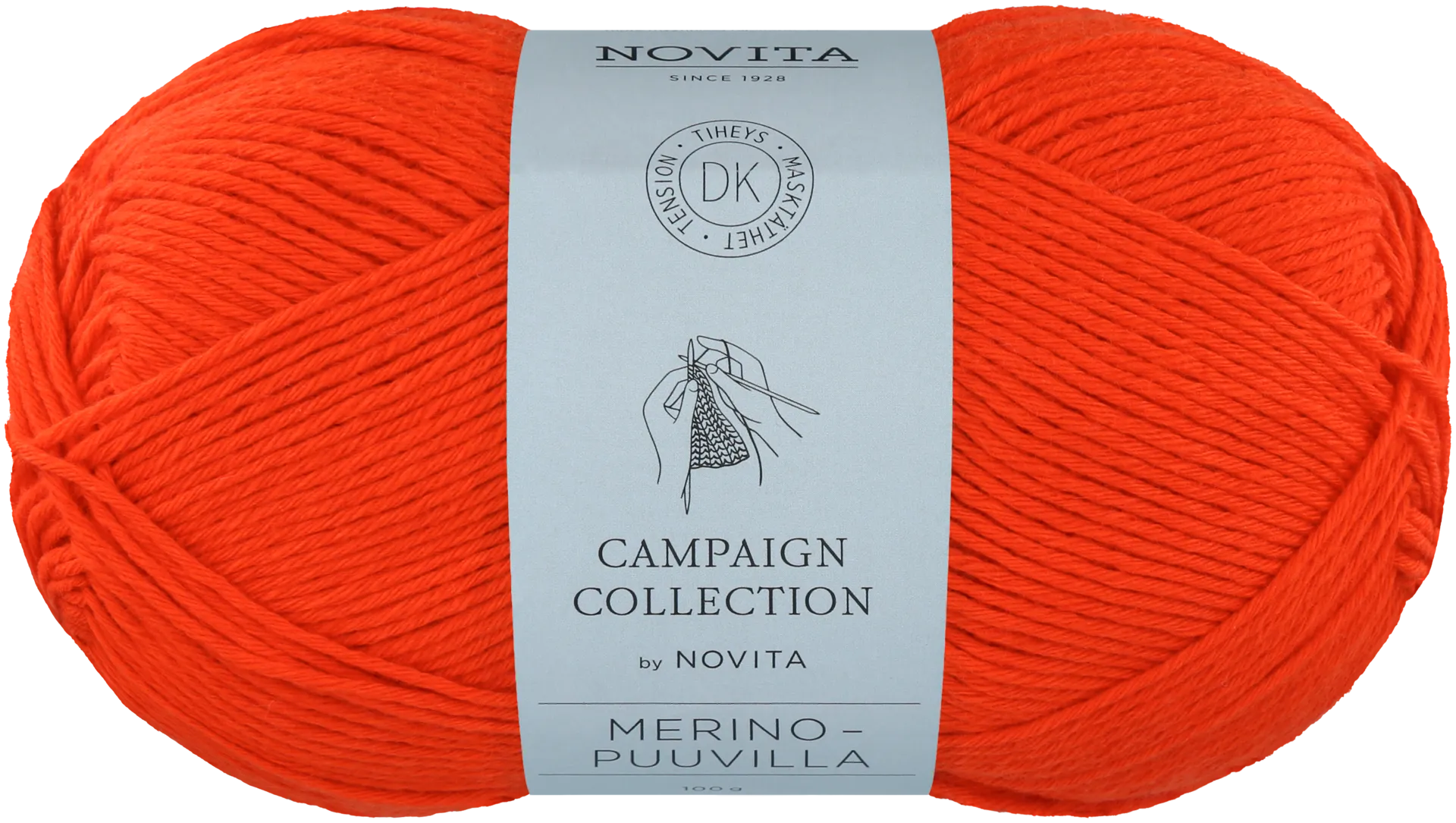 Novita neulelanka merino-puuvilla 100g punainen