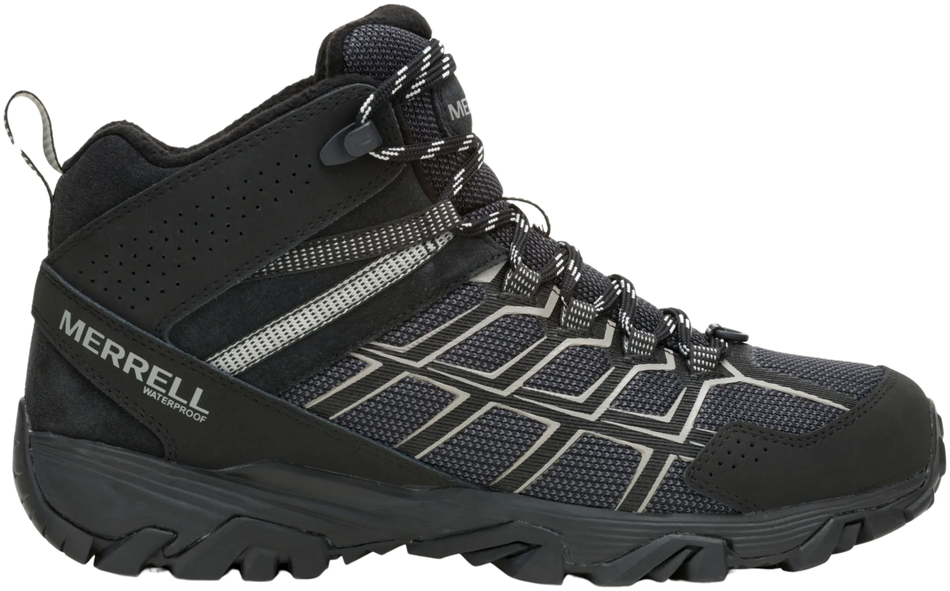 Merrell Moab FST 3 Thermo Mid WP naisten vedenpitävä pitopohjajalkine - BLACK/PALOMA - 1