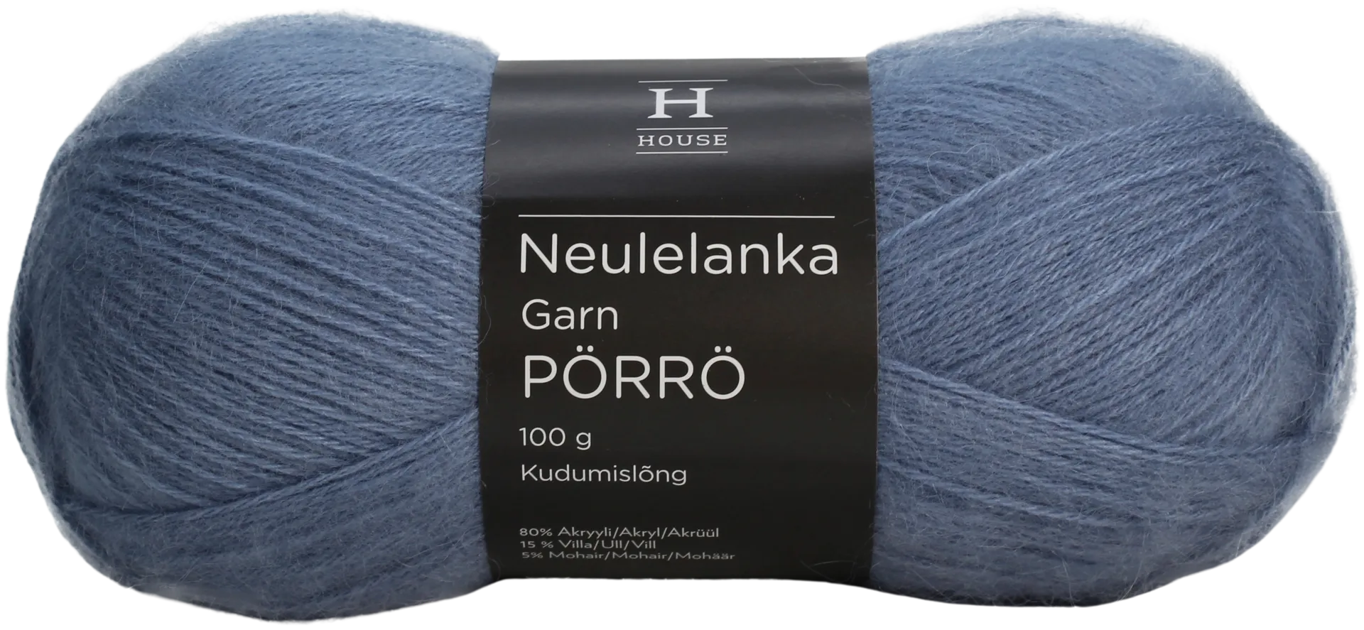 House lanka mohair-villa-akryyli Pörrö 100 g Light Denim Blue 1986