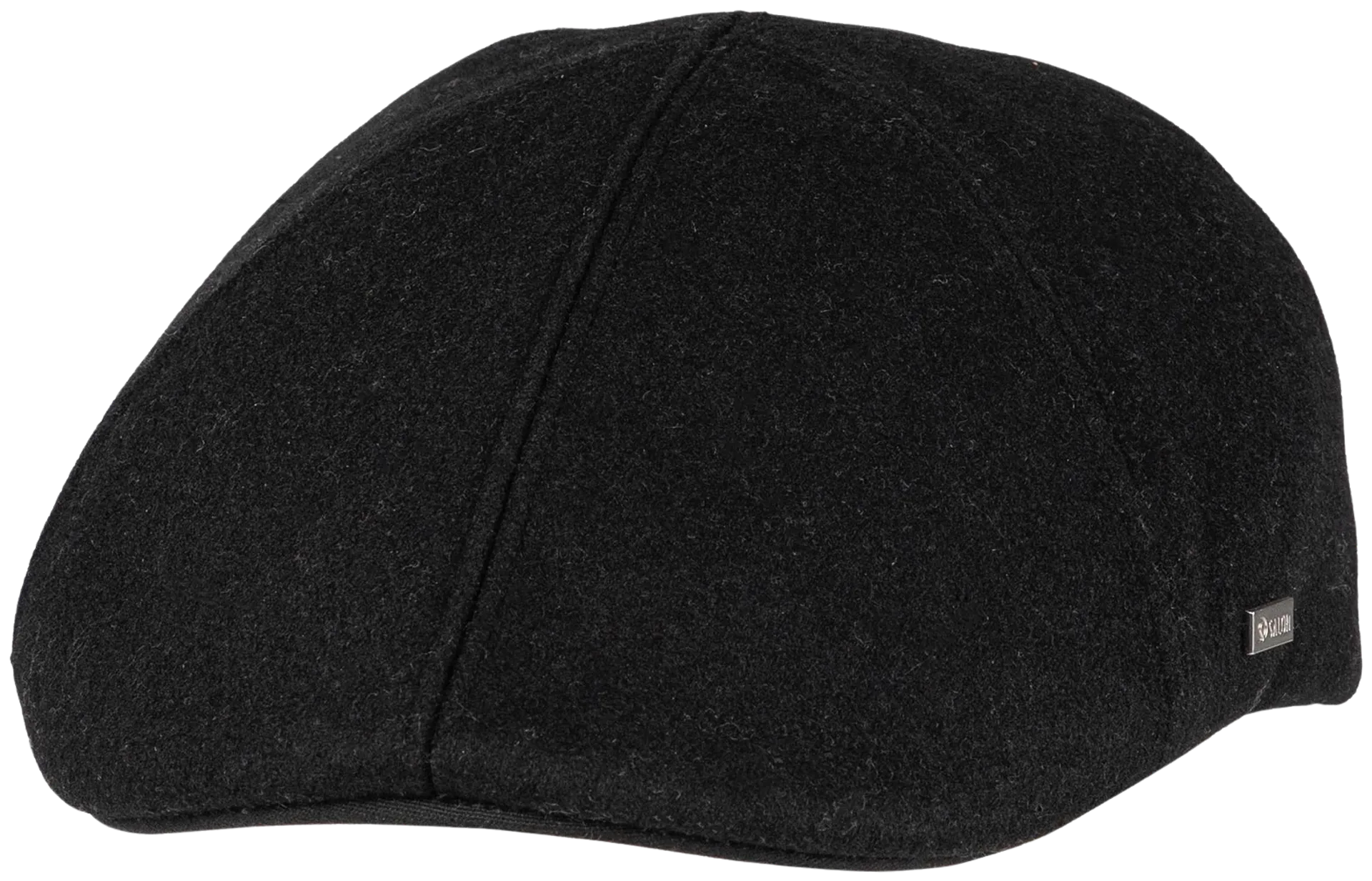 Salon miesten lakki Macon 56 Wool flat cap - MUSTA - 1