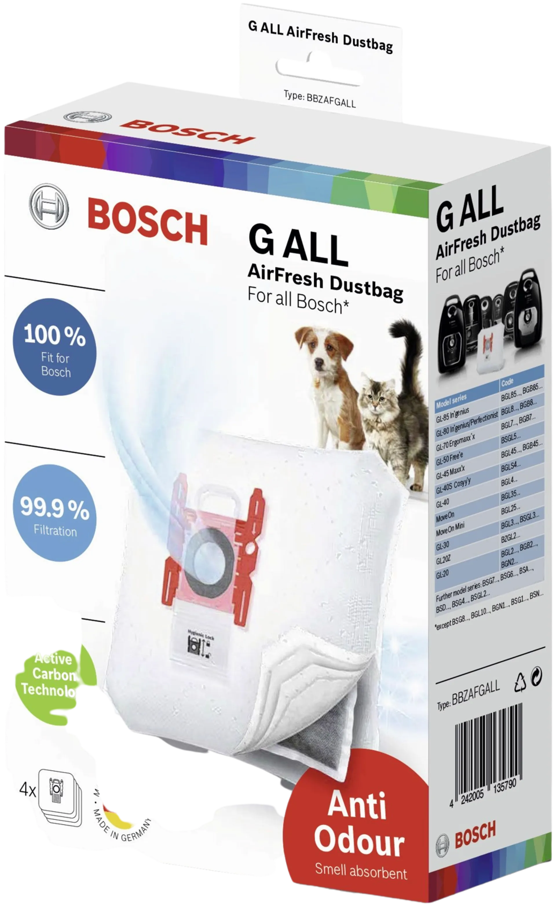 Bosch pölypussi AirFresh GALL BBZAFGALL