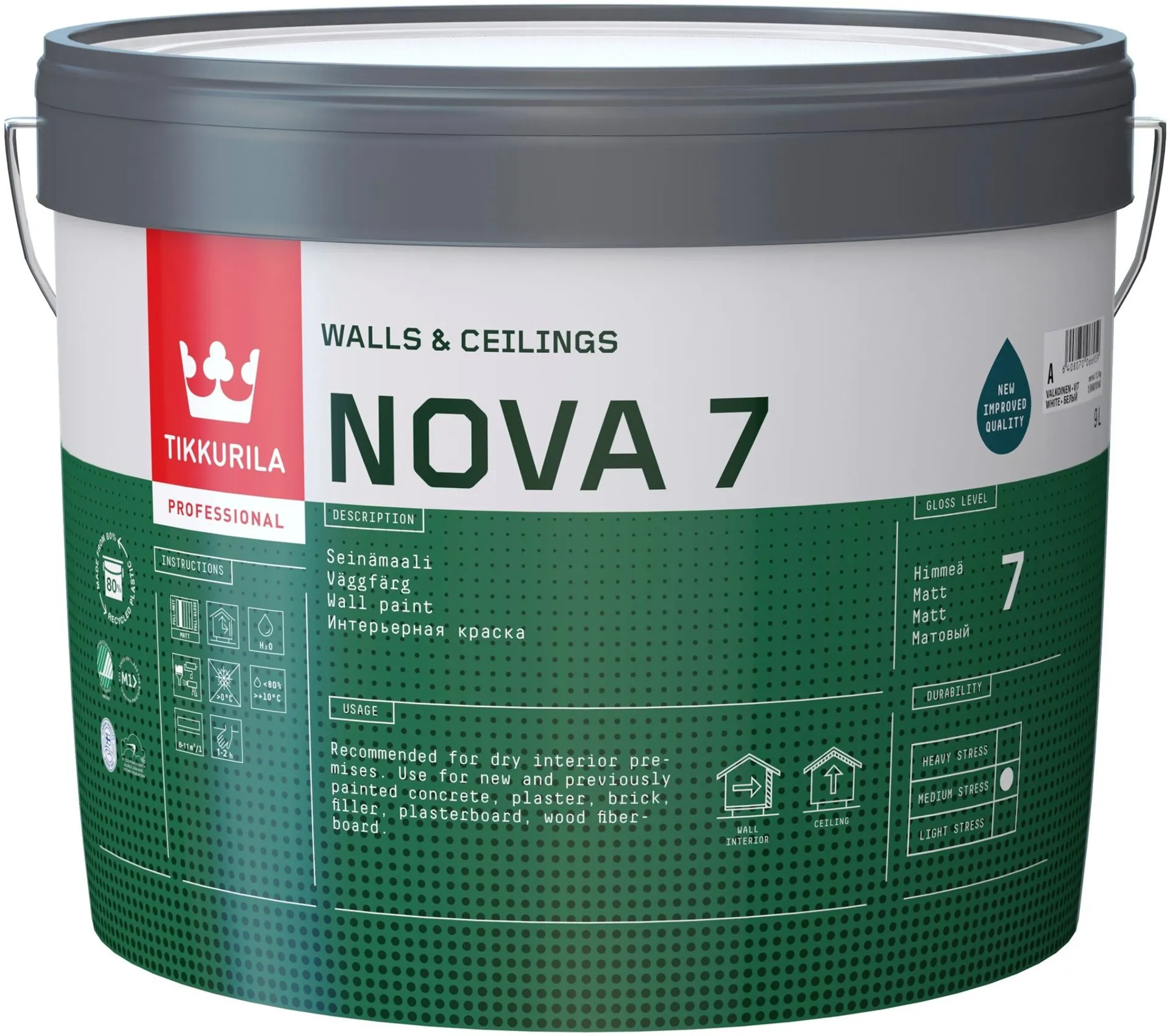 Tikkurila seinämaali Nova 7 9 l C sävytettävä himmeä