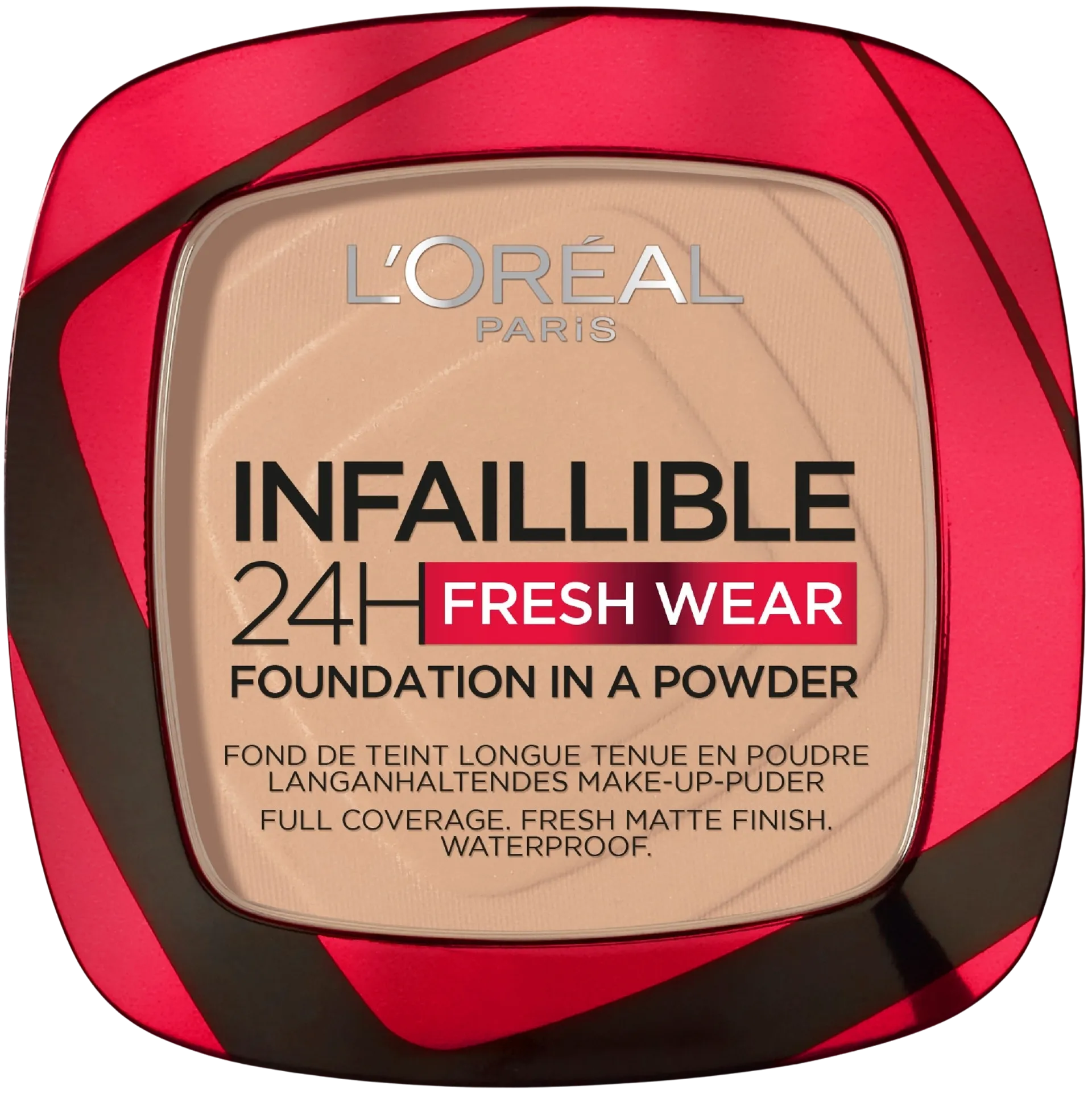 L'Oréal Paris Infaillible 24h Fresh Wear 130 True Beige meikkipuuteri 9 g - 1