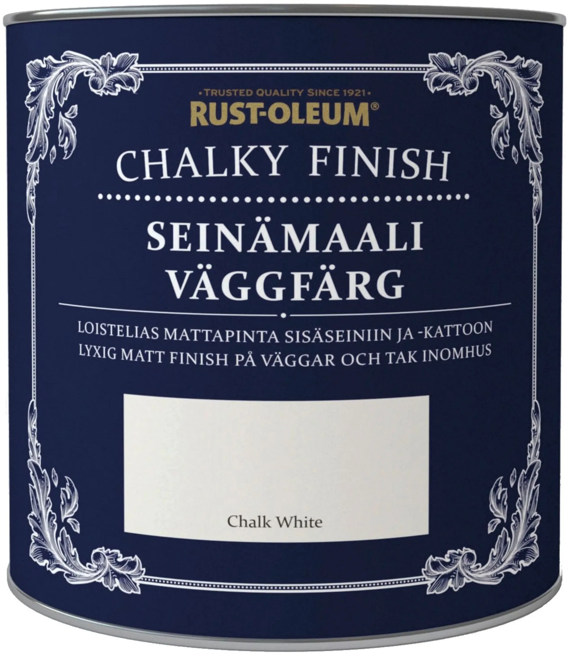 Rust-Oleum Chalky Finish 2,5l seinämaali vesiohenteinen runsaspigmenttinen valkoinen - 1