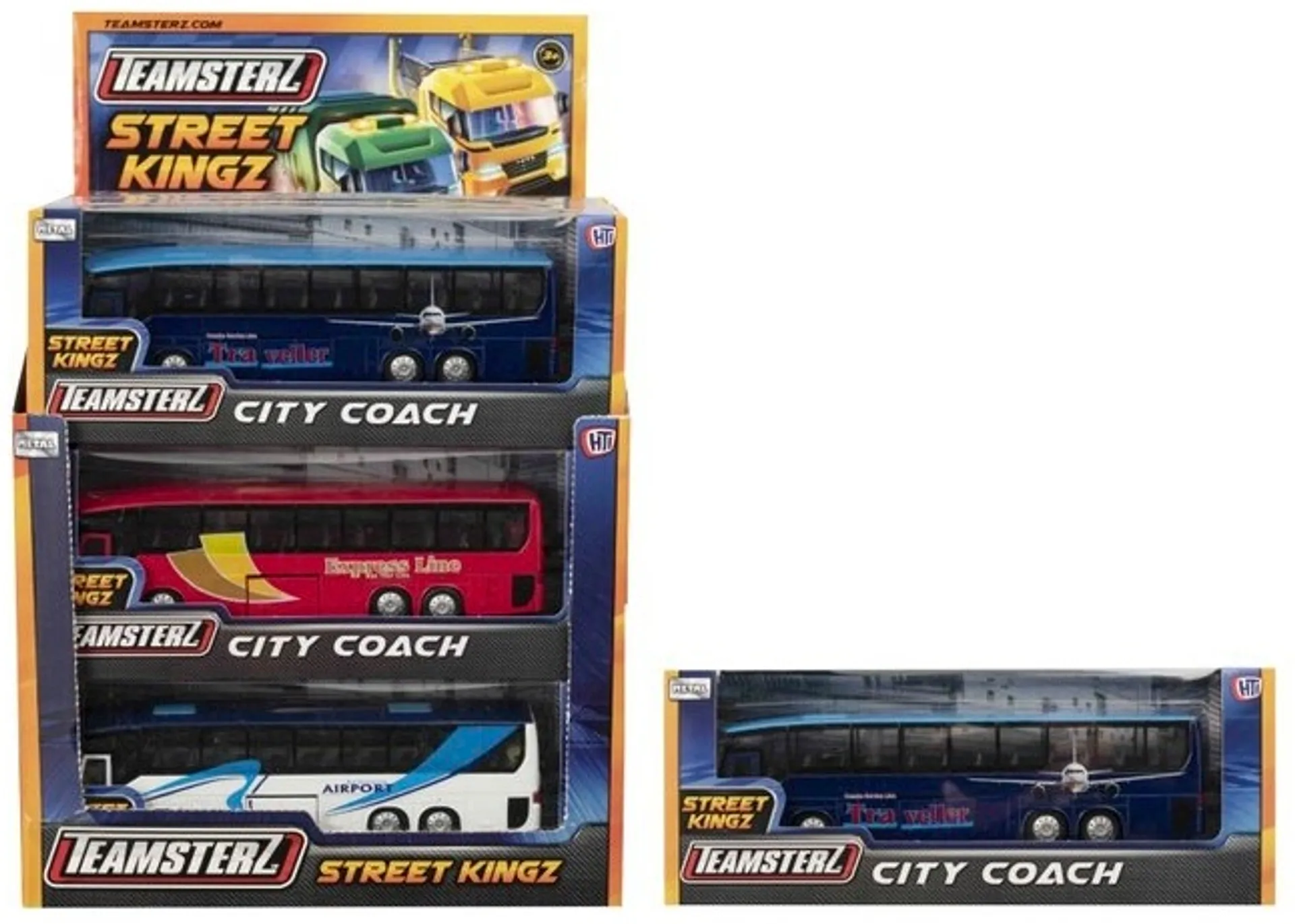 Teamsterz lelu Die-Cast City Coach linja-auto - 7