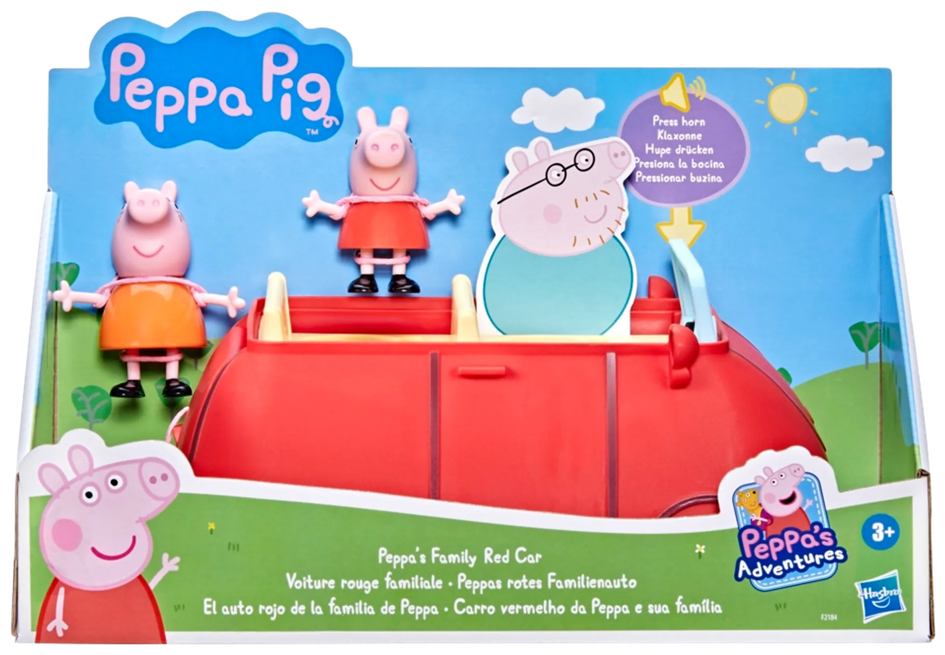 Peppa Pig Leikkisetti Punainen perheauto - 1