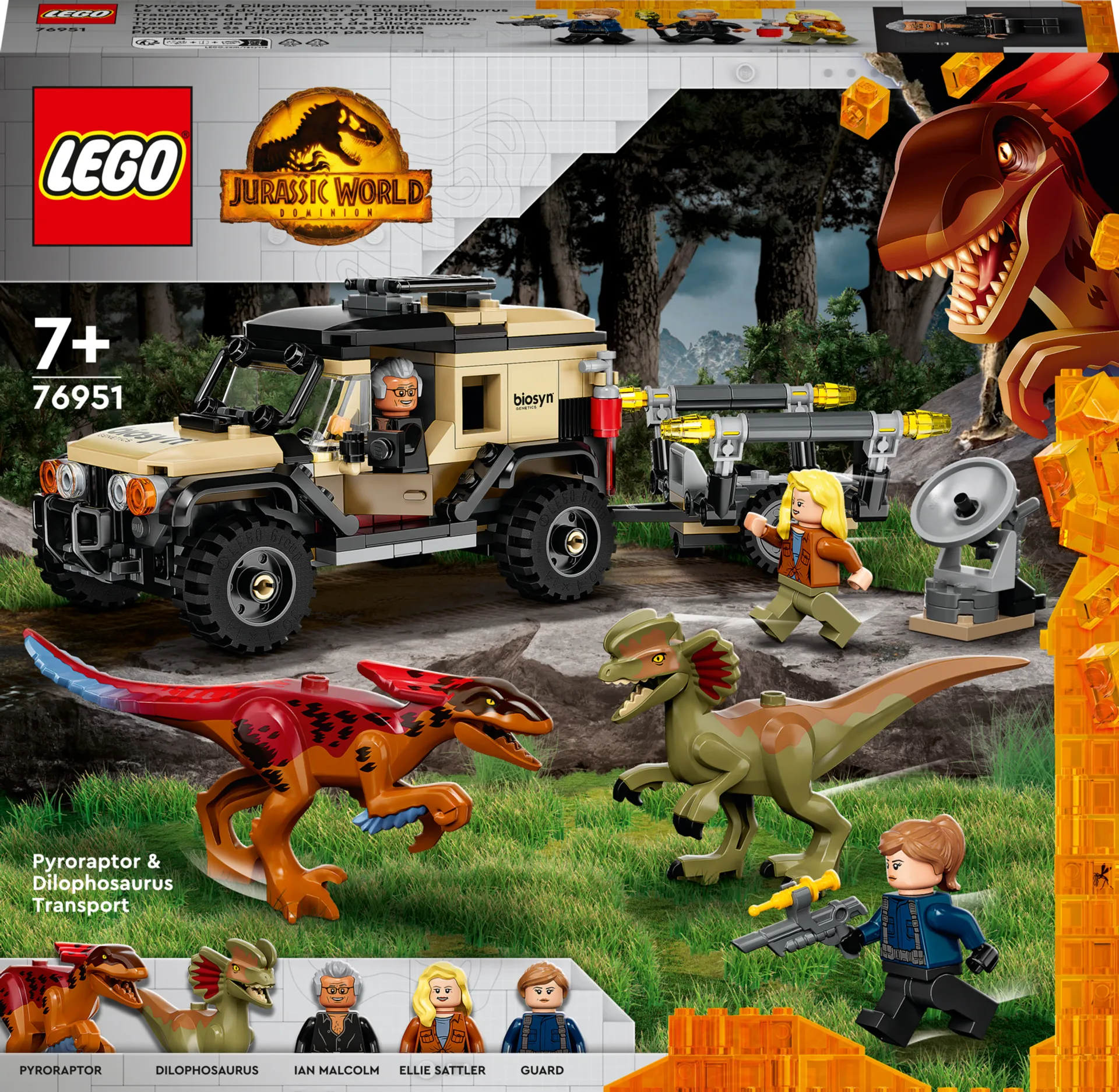 LEGO® Jurassic World 76951 Pyroraptorin ja Dilophosauruksen kuljetus - 1