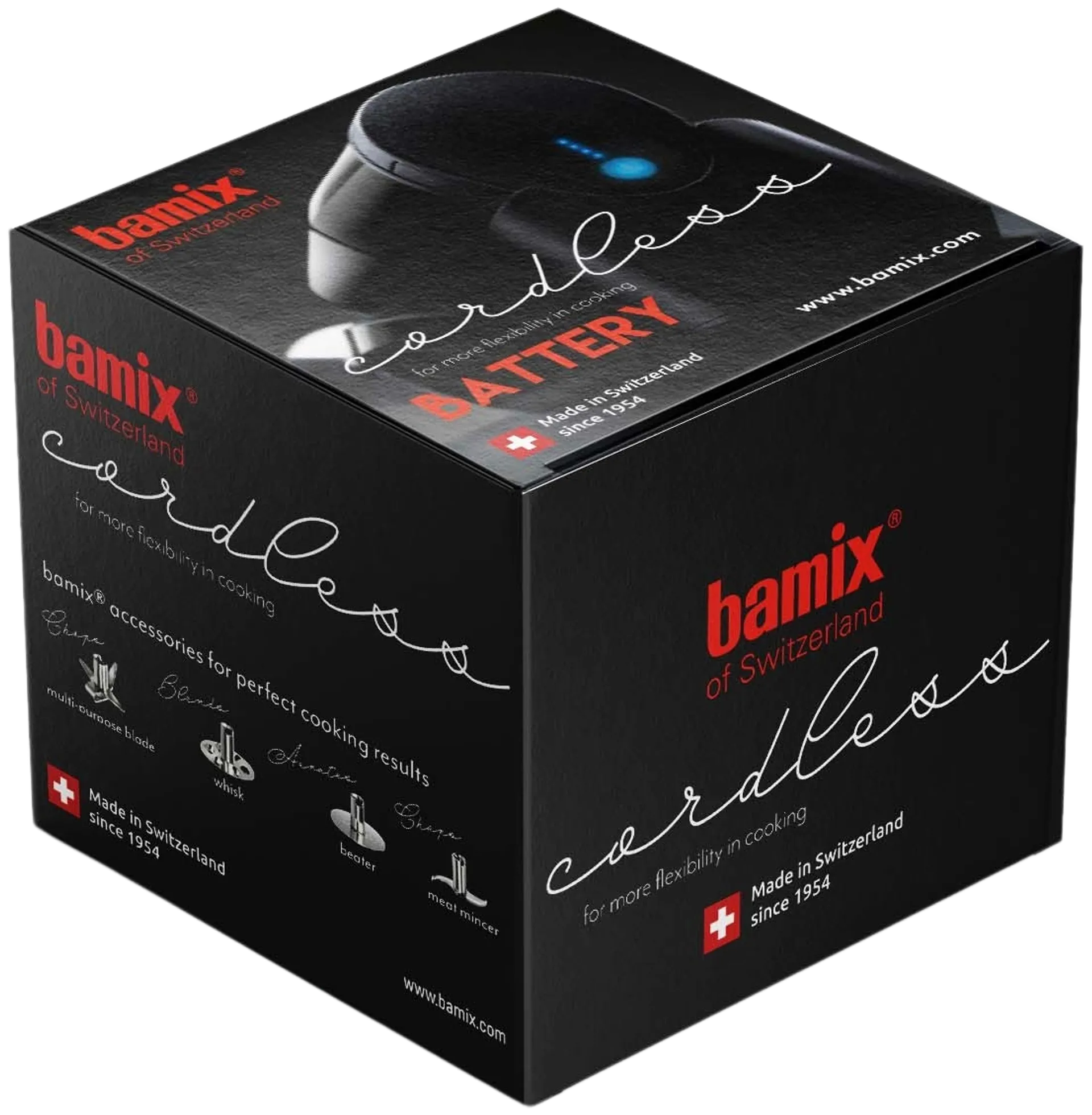Bamix cordless ladattavan sauvasekottimen akku, musta - 2