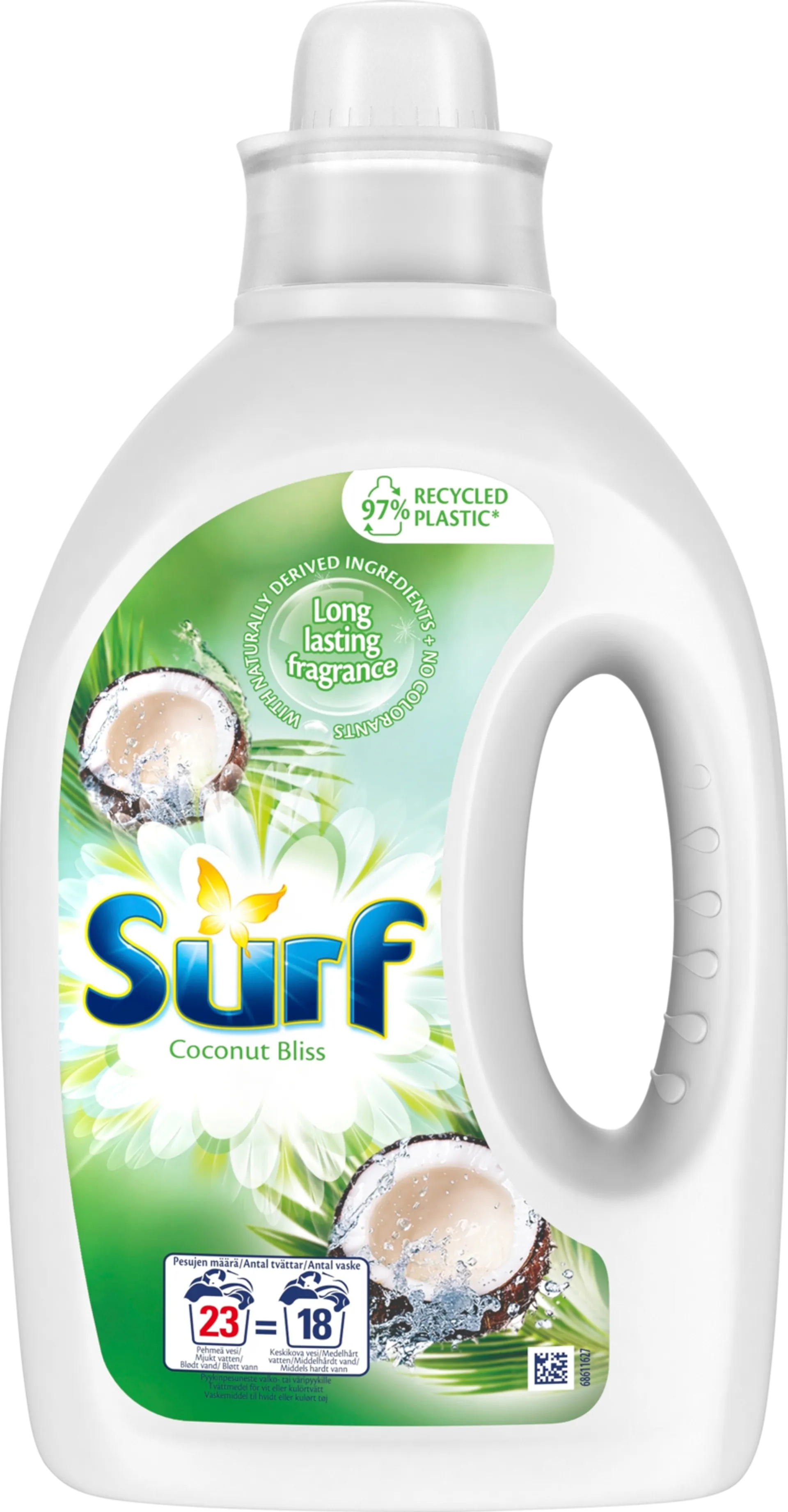 Surf Coconut Bliss Pyykinpesuaine Kirjo- ja valkopyykille 920 ml 23 pesua - 1
