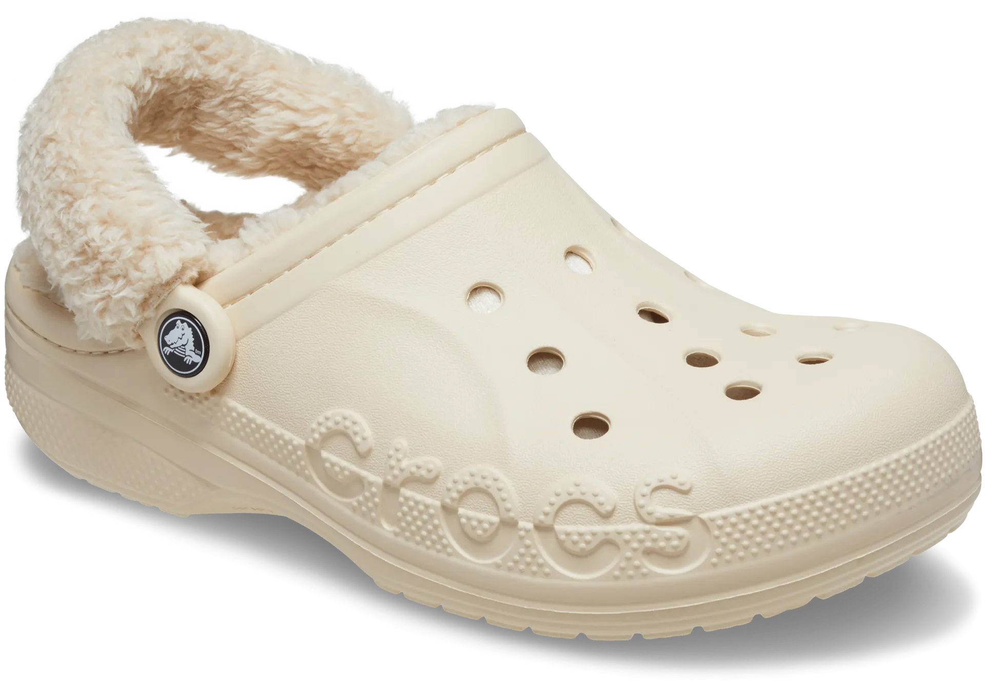 Baya Lined Fuzz Strap Clog - WINTER WHITE - 2