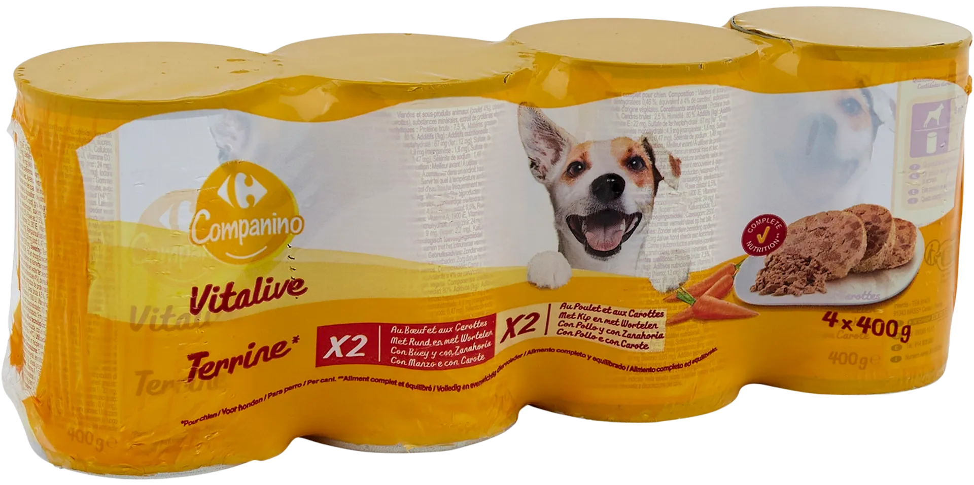 Carrefour murekelajitelma koiralle täysravinto 4x400g