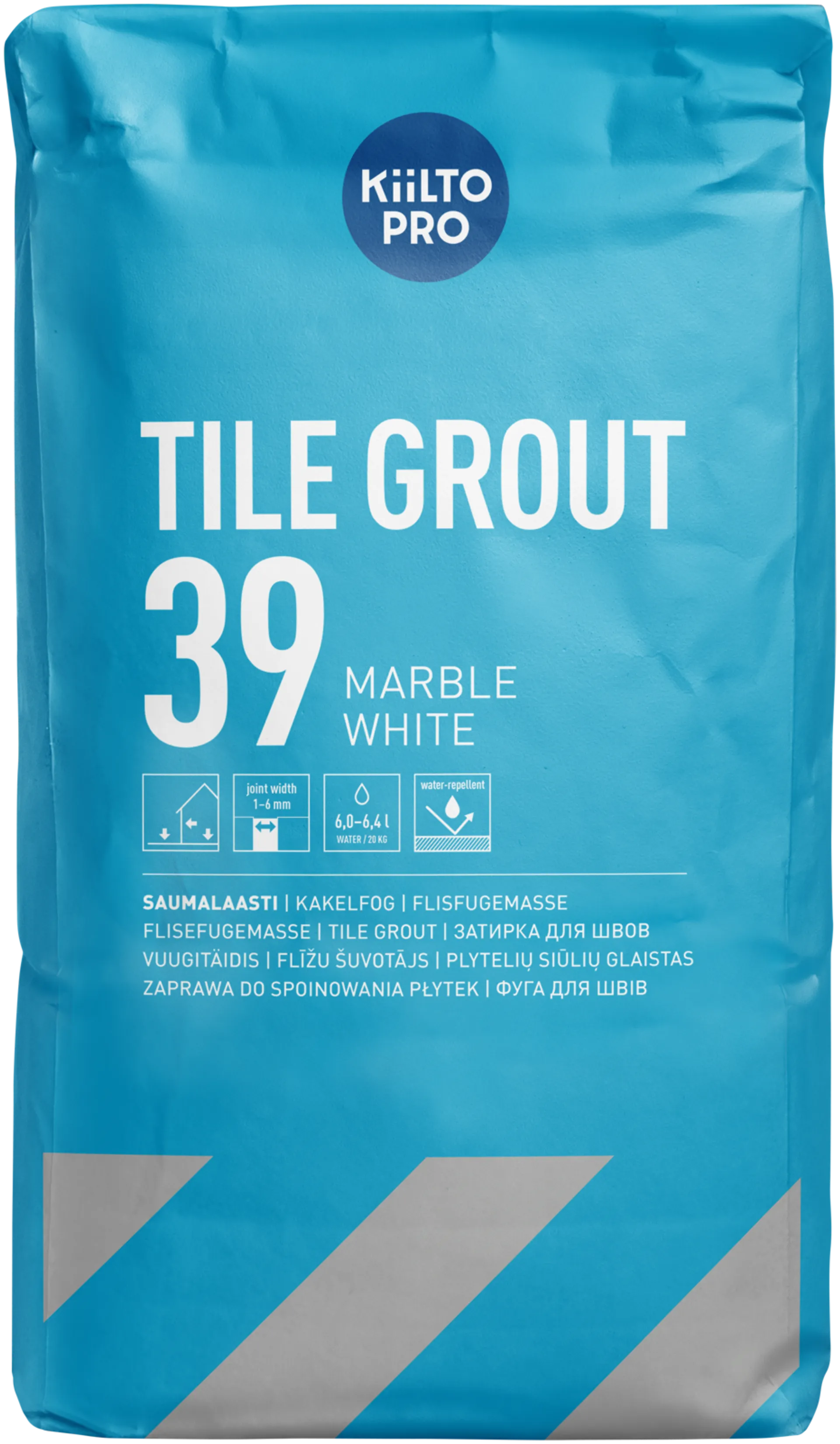 Kiilto Pro Tile grout saumalaasti 39 marble white  20 kg