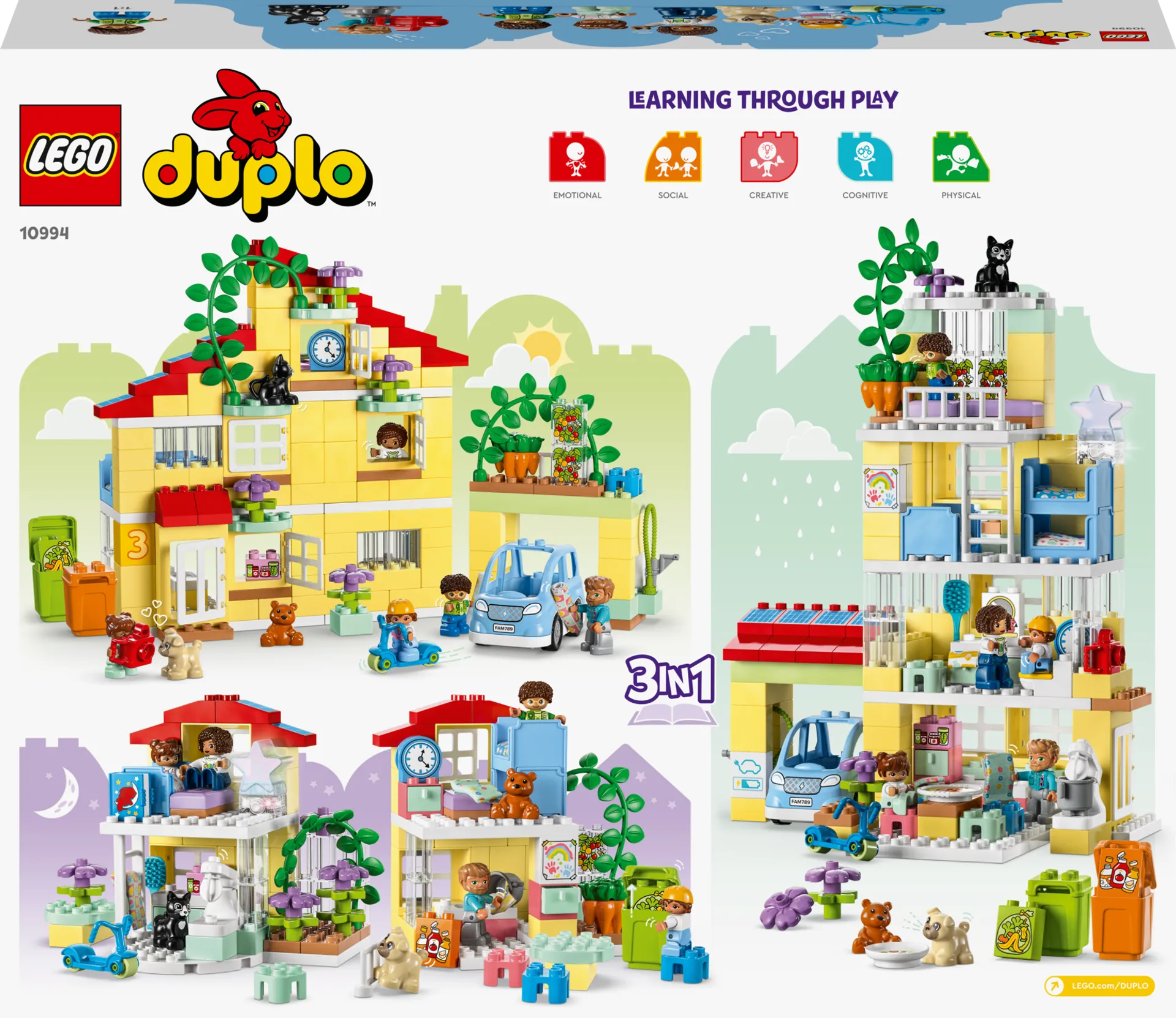 LEGO® DUPLO® Town 10994 3-in-1-omakotitalo - 2