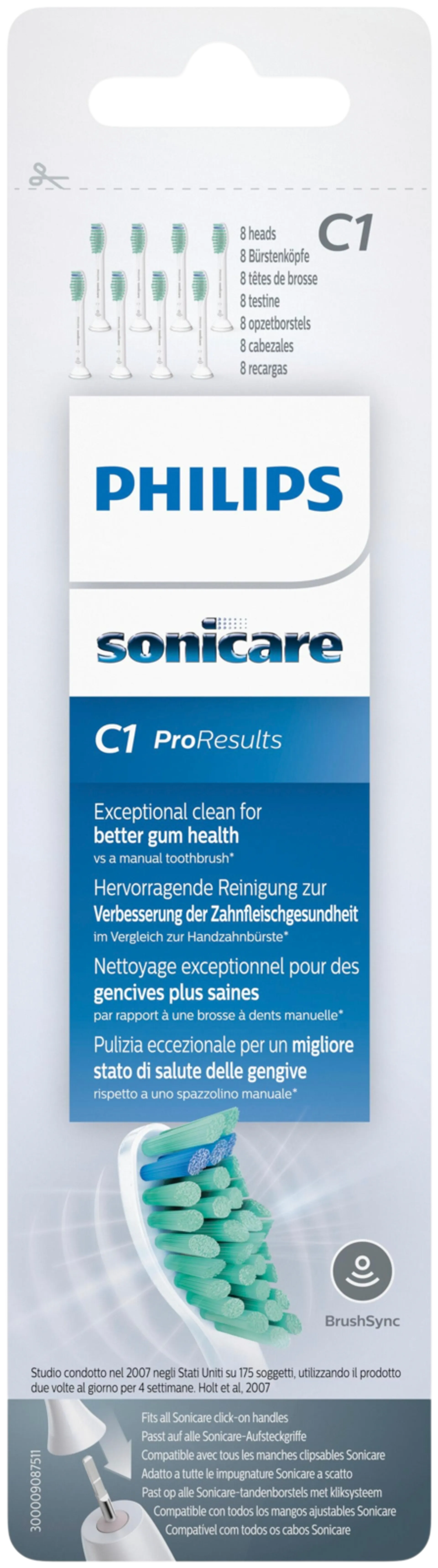 Philips Sonicare vaihtoharja HX6018/07 ProResults 8 kpl - 6