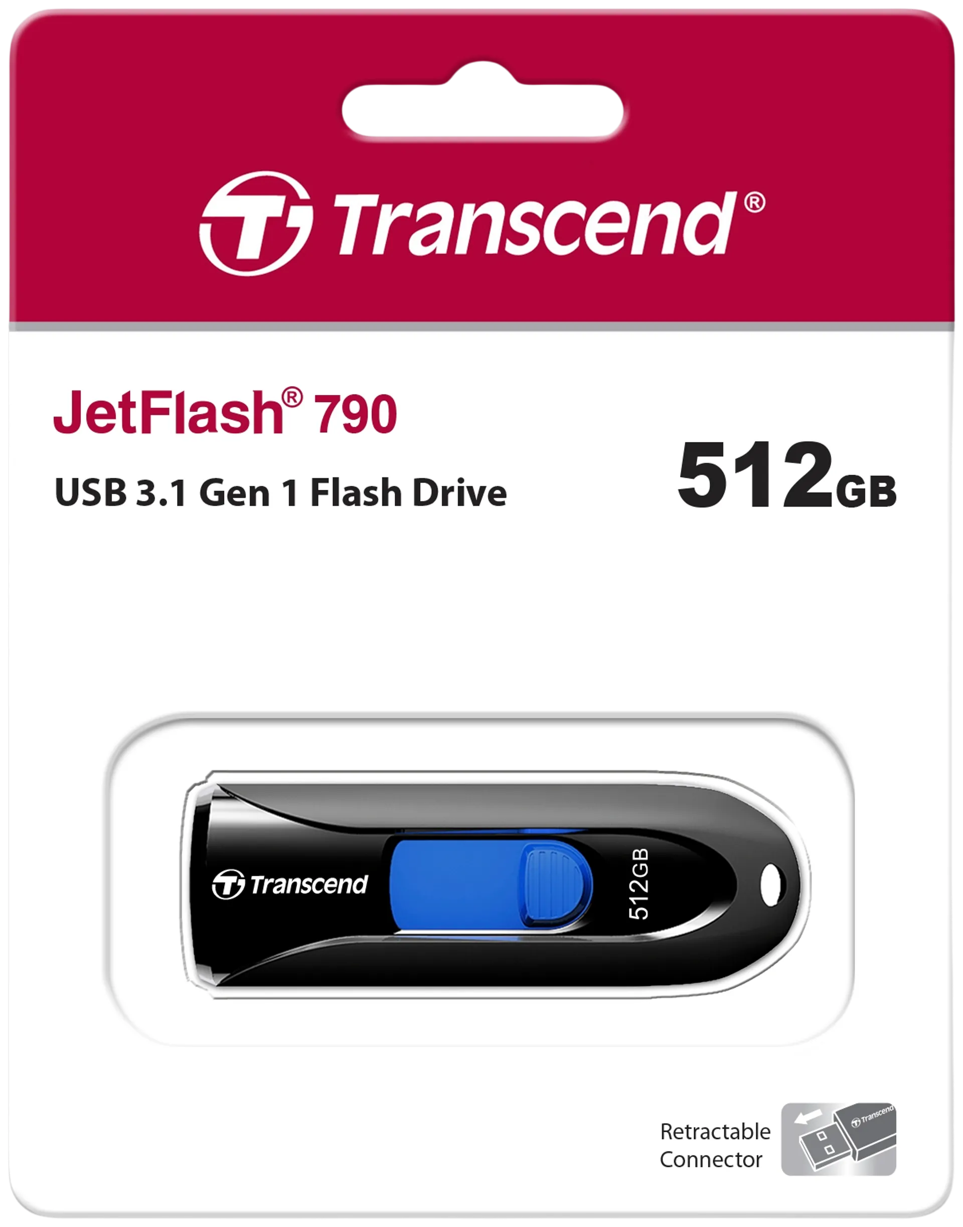 Transcend JETFLASH 790K 512GB MUISTITIKKU USB 3.0 - 4