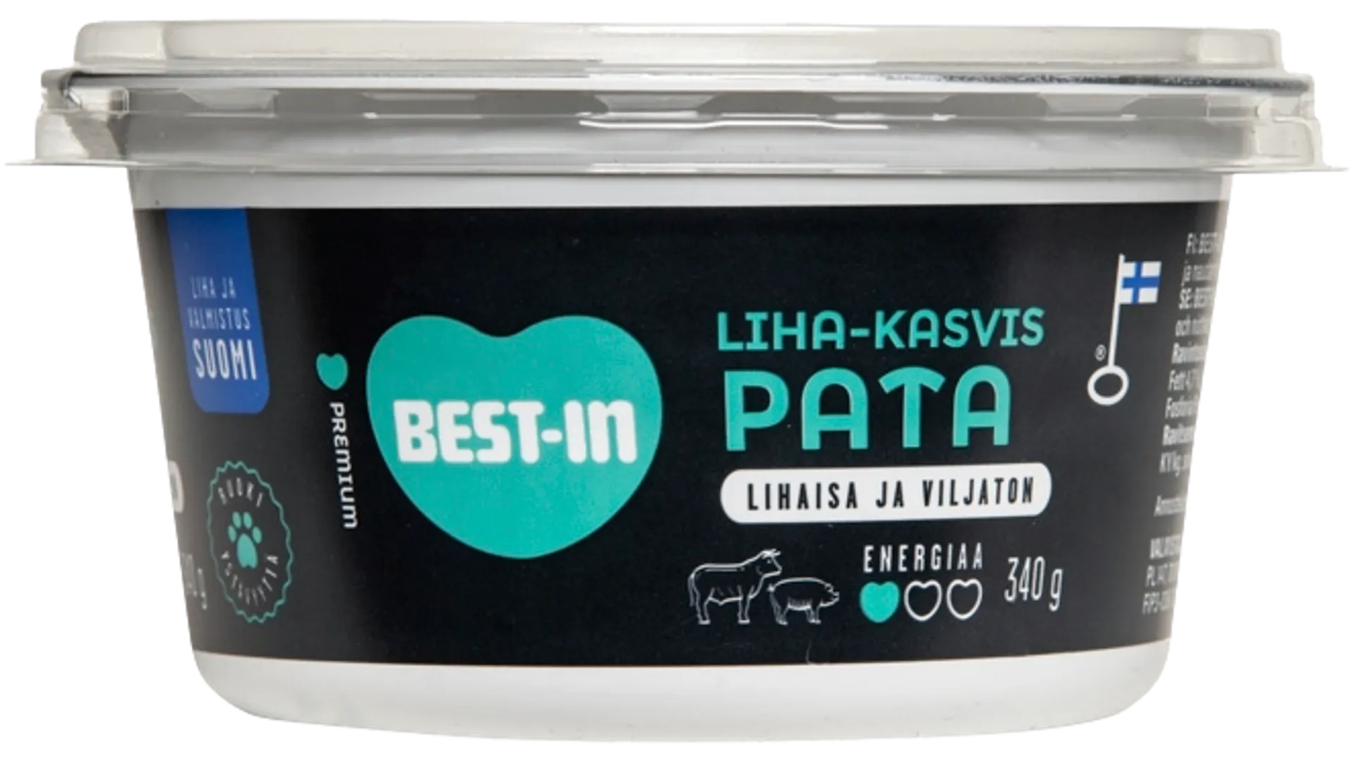 Best-In Liha-kasvispata Koiran Tuoreruoka 340g