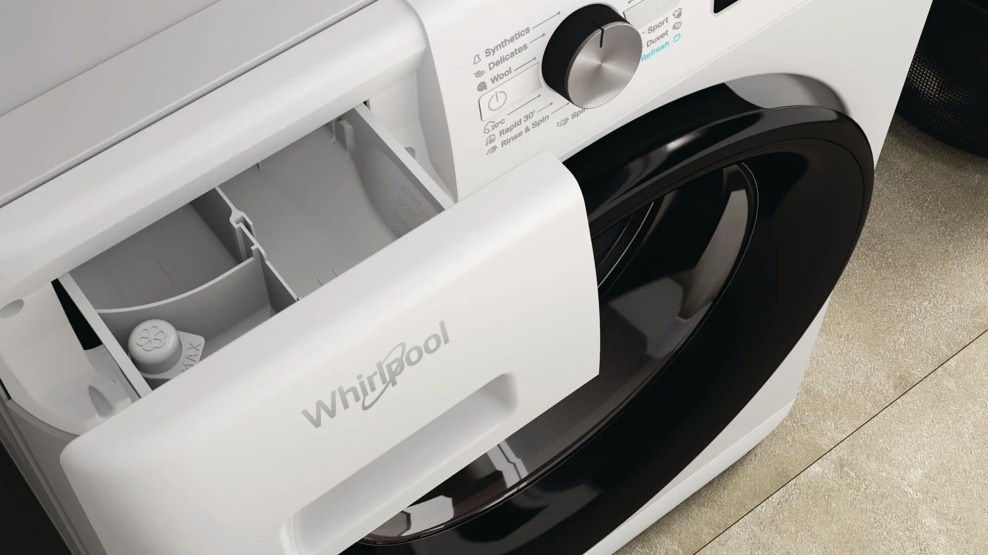 Whirlpool edestä täytettävä pyykinpesukone FFB 9648 BV EU 9kg valkoinen - 4