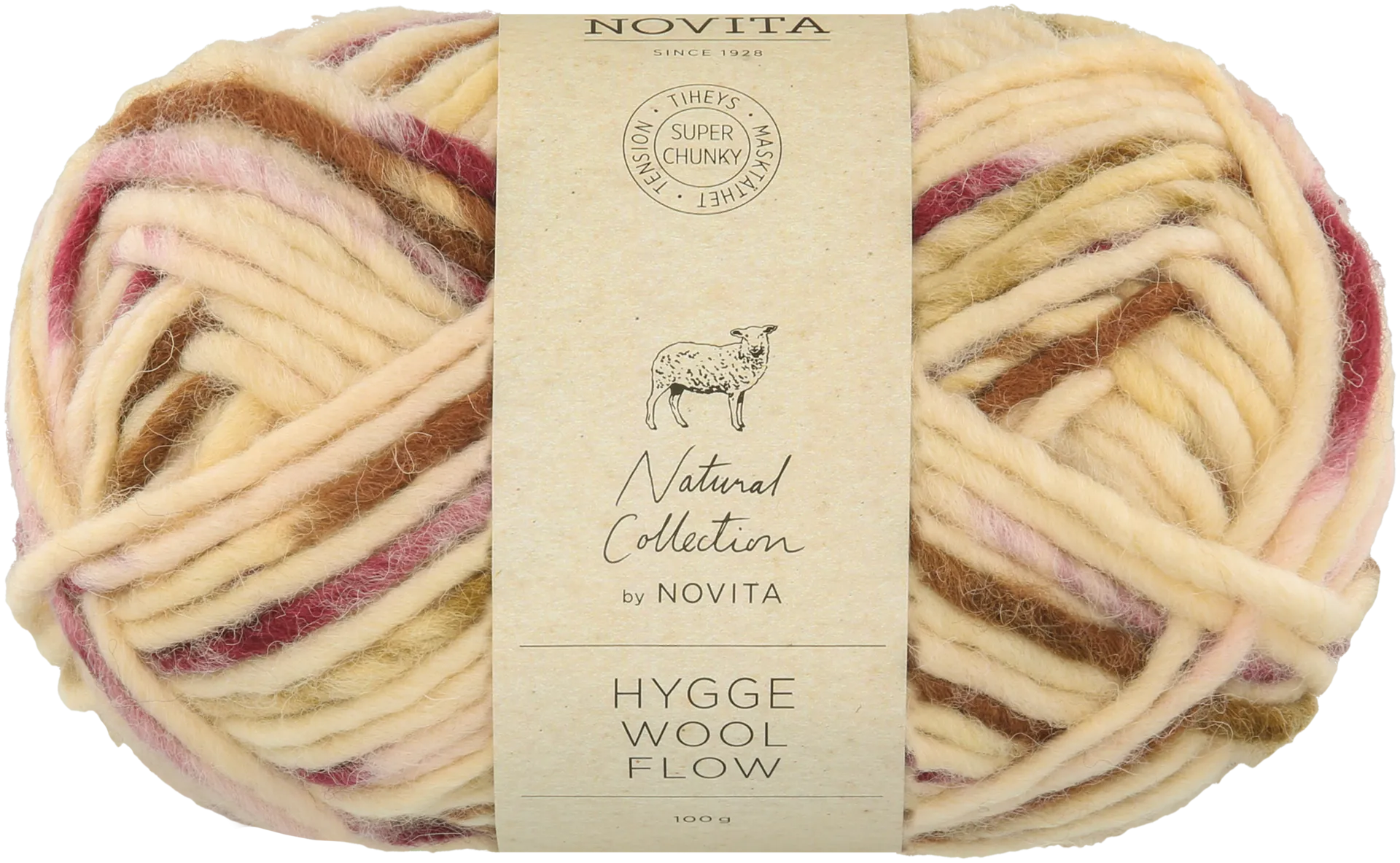 Novita lanka Hygge Wool Flow 100 g viikuna 936 - 1