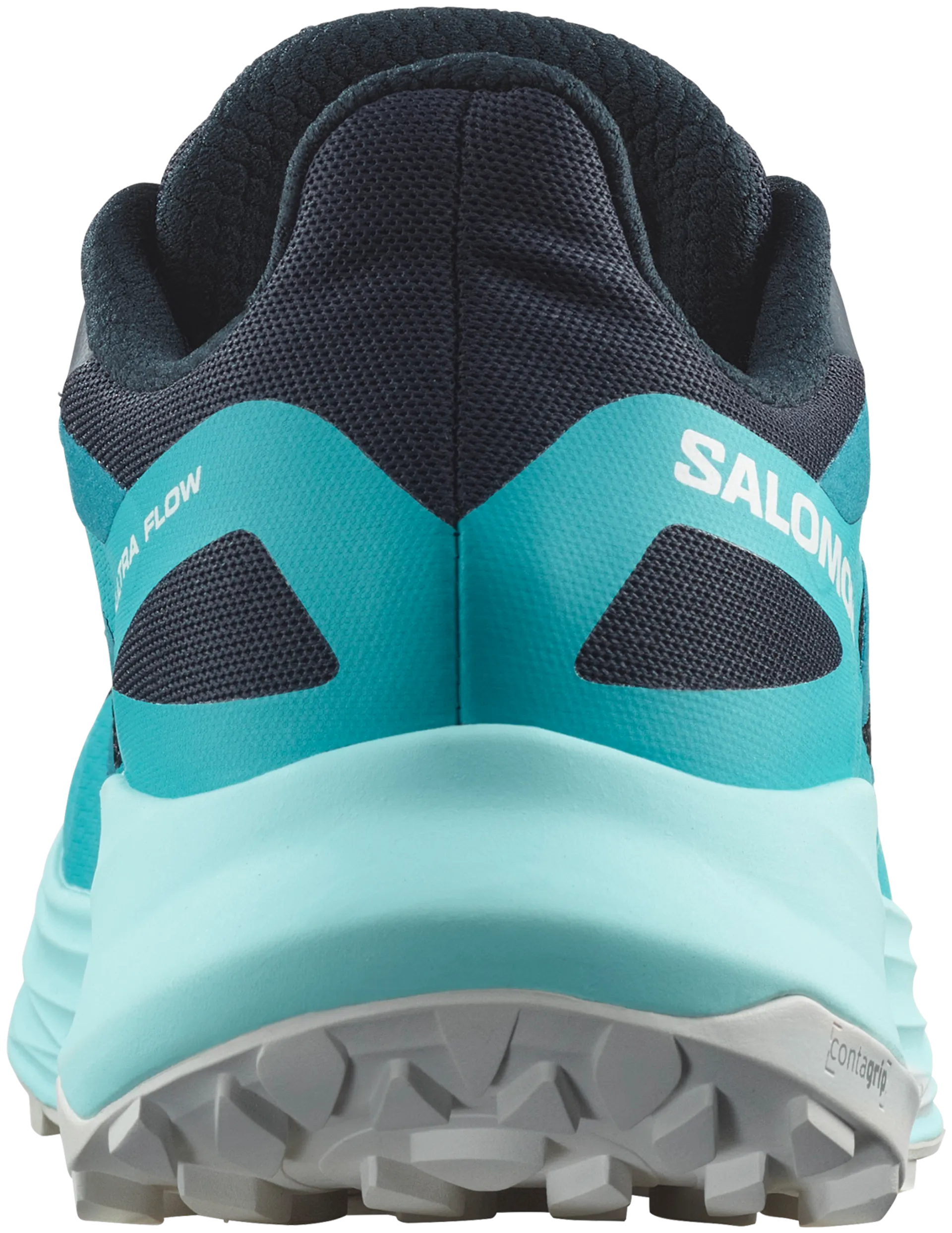 Salomon naisten polkujuoksujalkine Ultra flow - Carbon/Peacock Blue/White - 3