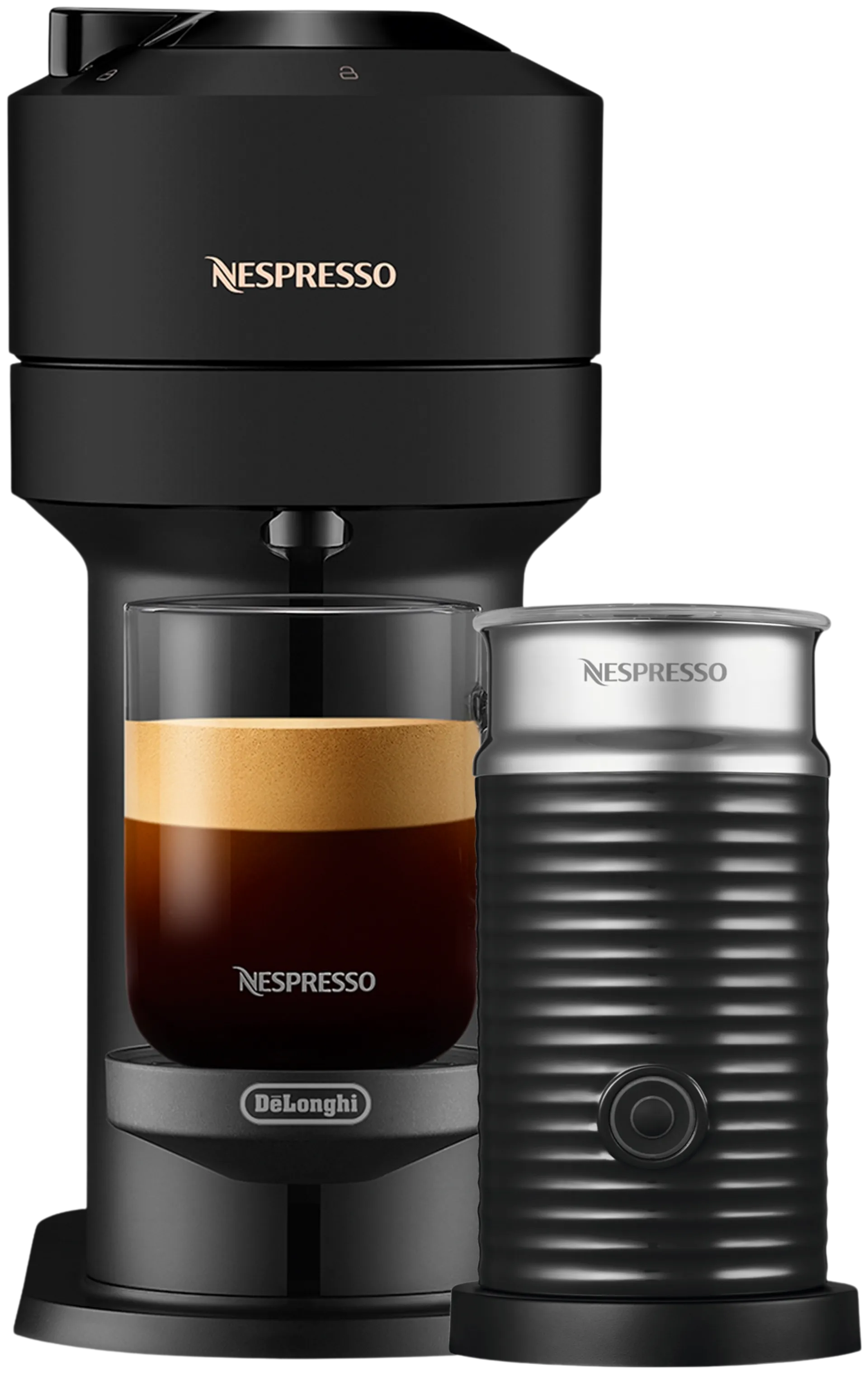 Nespresso Vertuo Next ENV120.BMAE kapselikeitin + Aeroccino maidonvaahdotin, De'Longhi ENV120.BMAE - 1