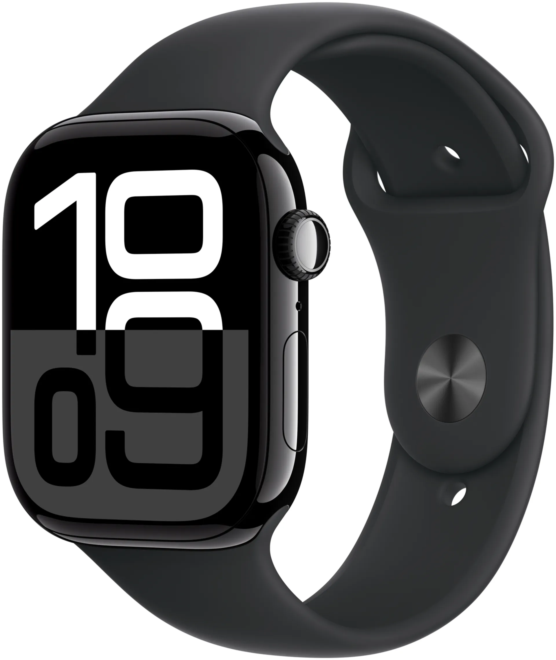 Apple Watch Series 10 GPS + Cellular 46mm Jet Black alumiinikotelo, musta Sport ranneke - M/L - MWY43QN/A - 2