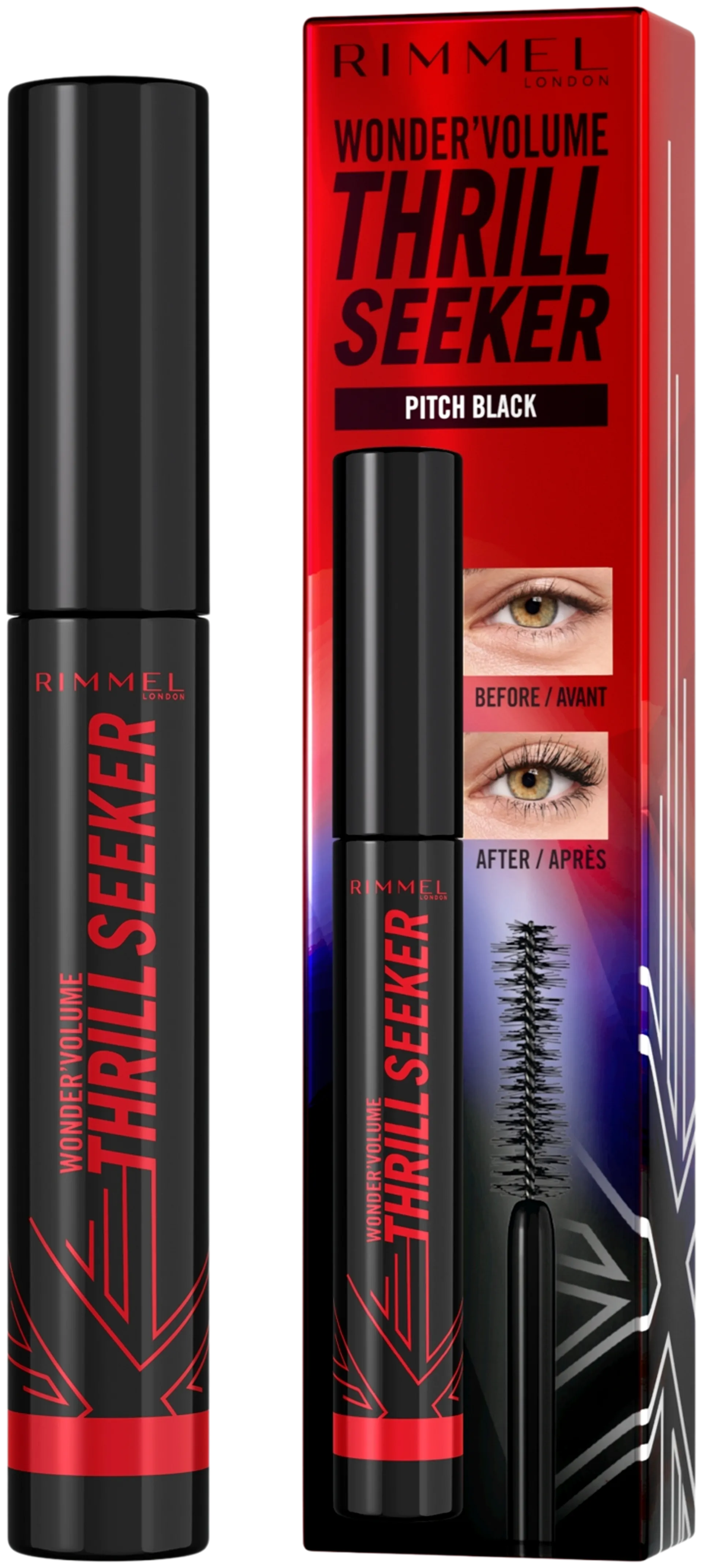 Rimmel Wonder'Volume Thrill Seeker Mascara 8 ml 004 Pitch Black ripsiväri - 1