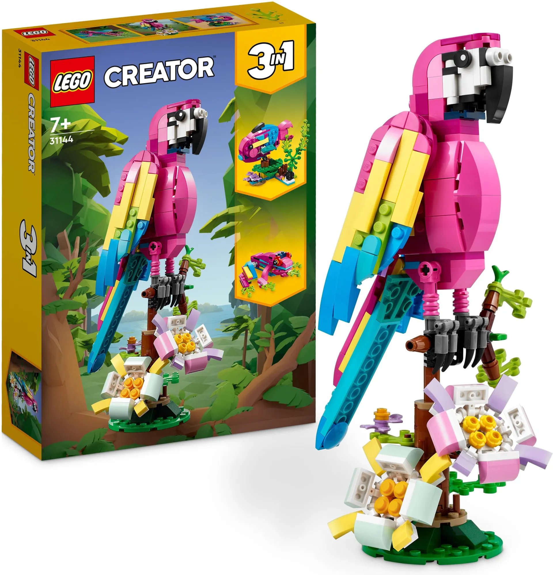 LEGO Creator 31144 Eksoottinen pinkki papukaija - 4