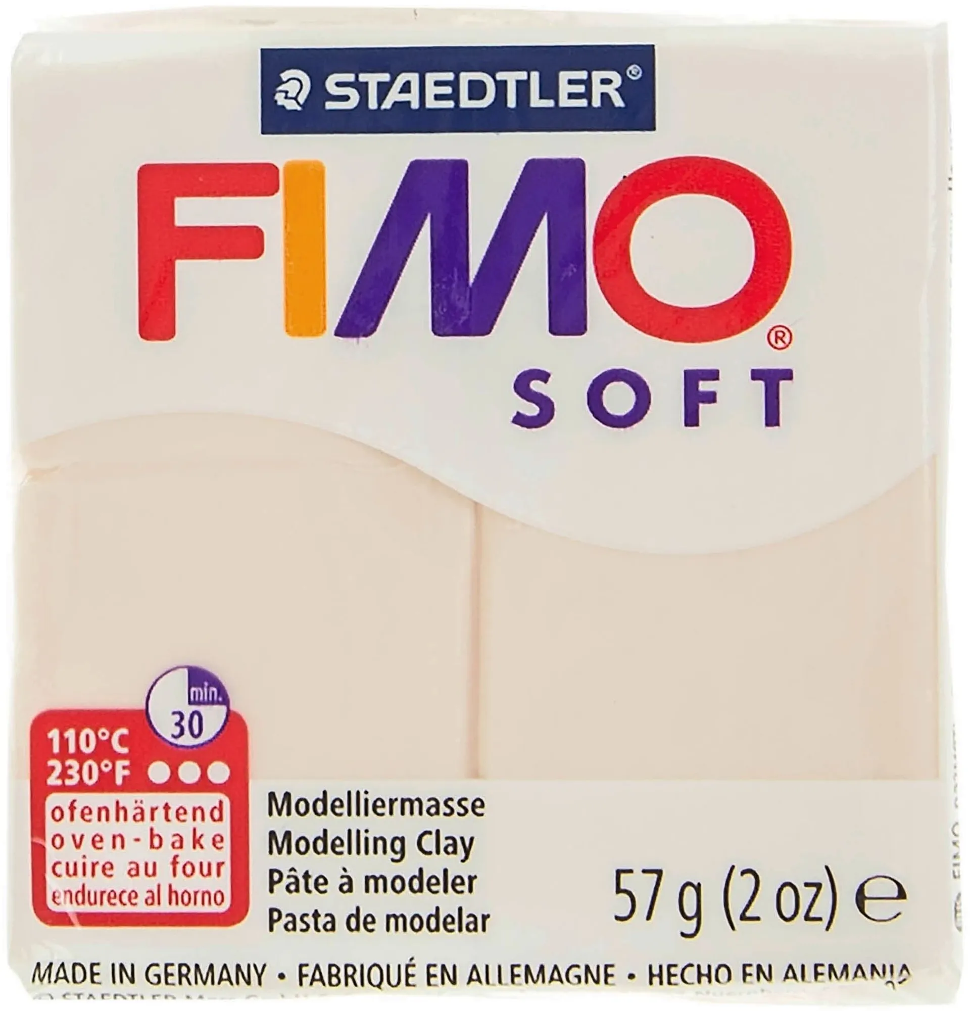 FIMO Soft muovailumassa, vaalea puuteri, 57 g