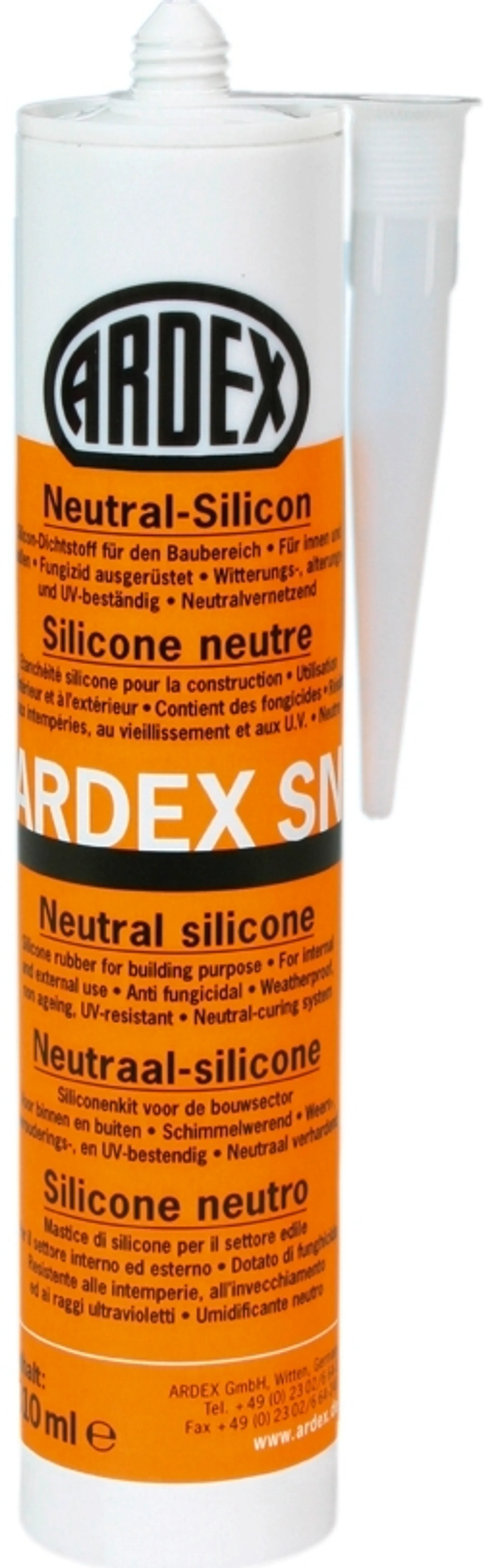 ARDEX SN märkätilasilikoni sementinharmaa, 310 ml