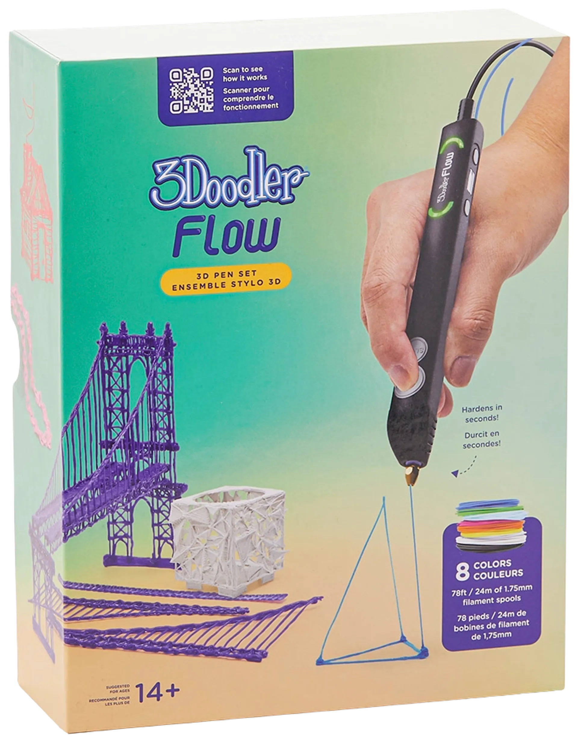 3D kynä 3Doodler FLOW + 8 kpl filamenttirullia - 9